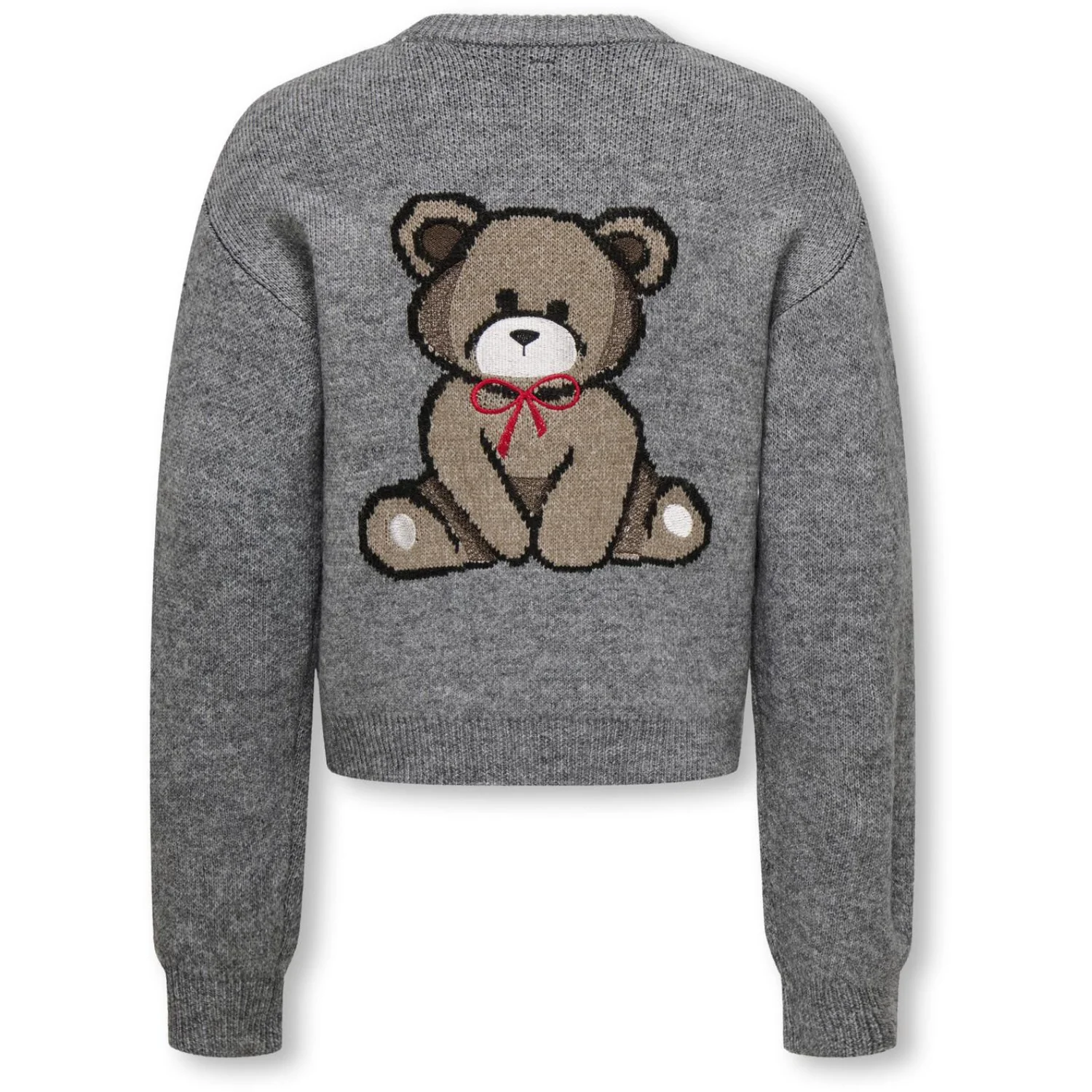 kids ONLY Medium Grey Melange Teddy Kogteddy L/S Pullover Knt Noos - Image 4