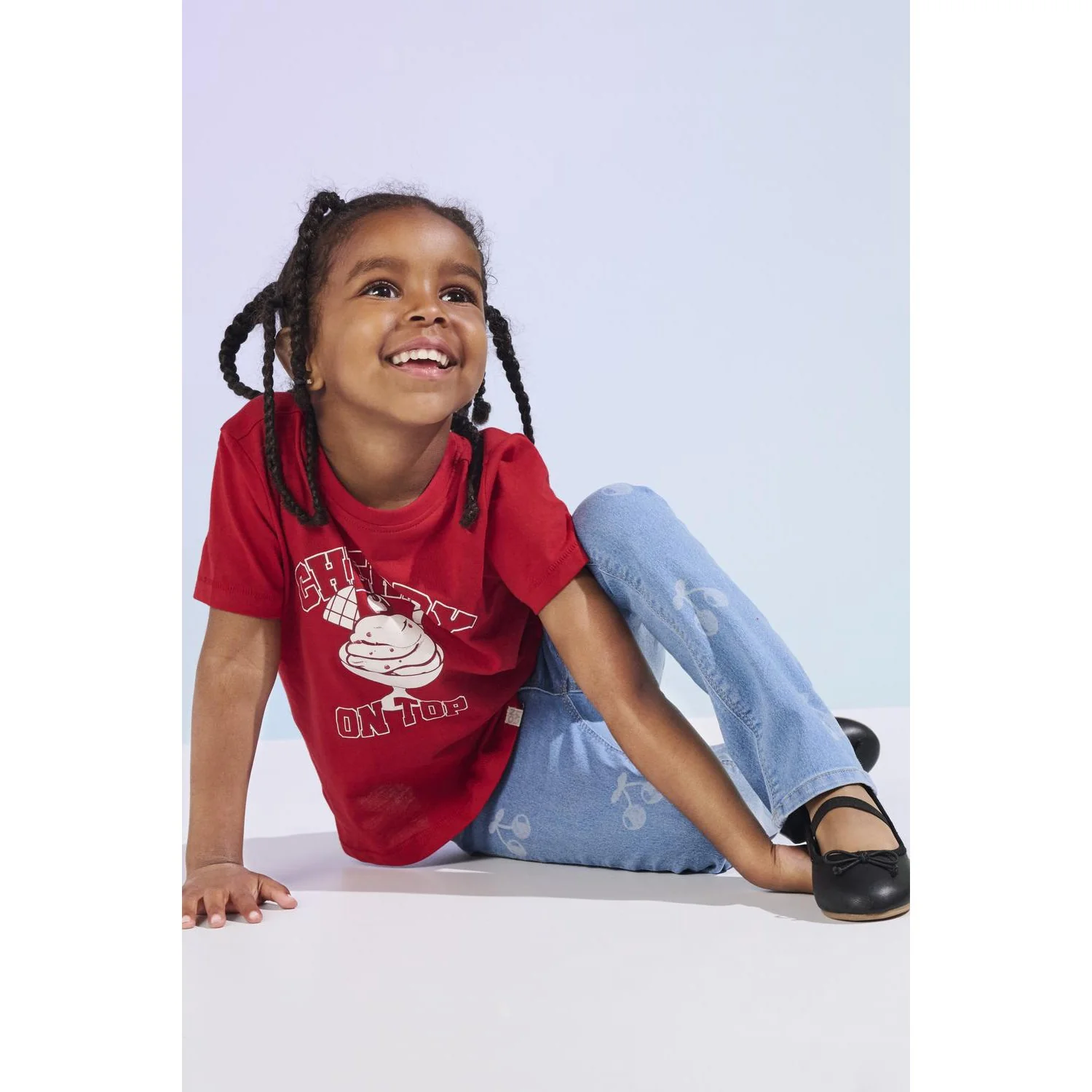 Kids ONLY MINI Equestrian Red Varsity Kmgcandy Life S/S Reg Printed Tee Jrs - Image 2