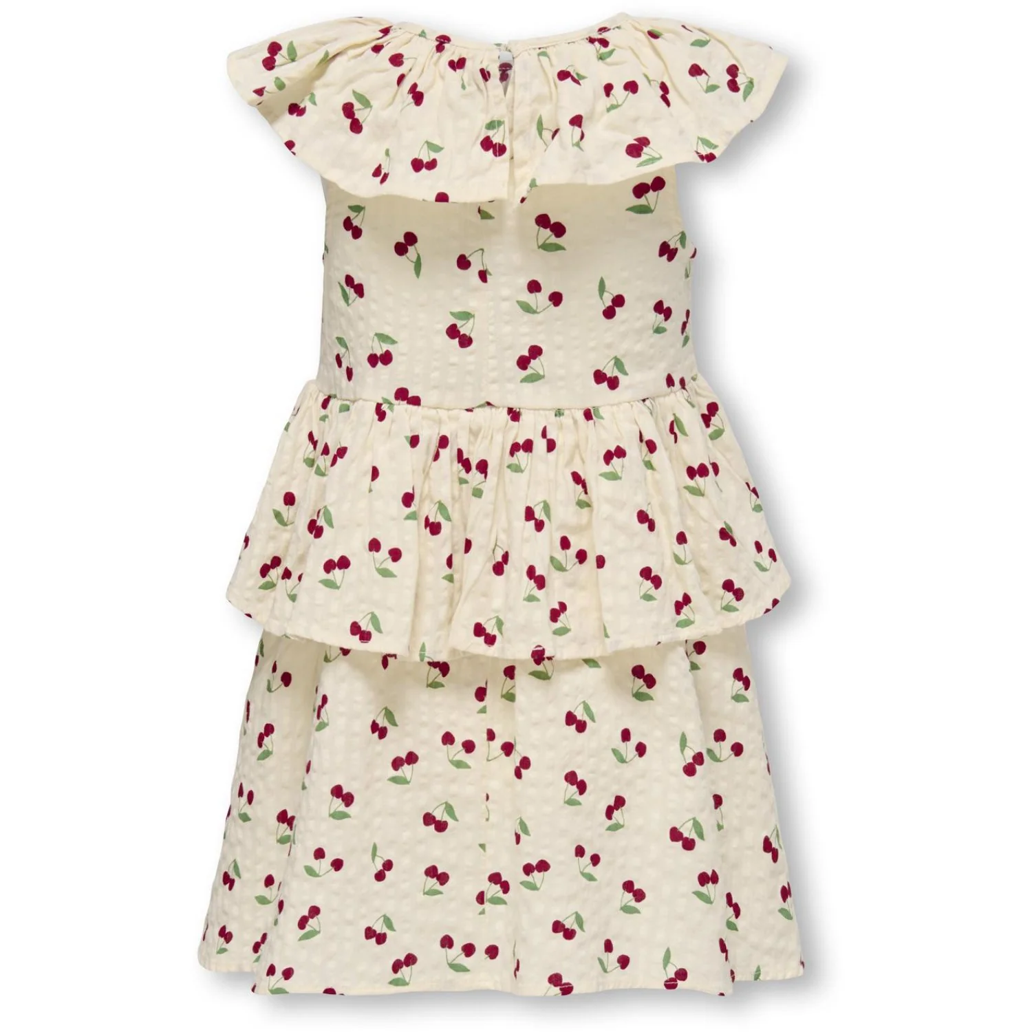 Kids ONLY MINI Whitecap Gray Cherrie AOP Cerise Layered Dress AOP - Image 3