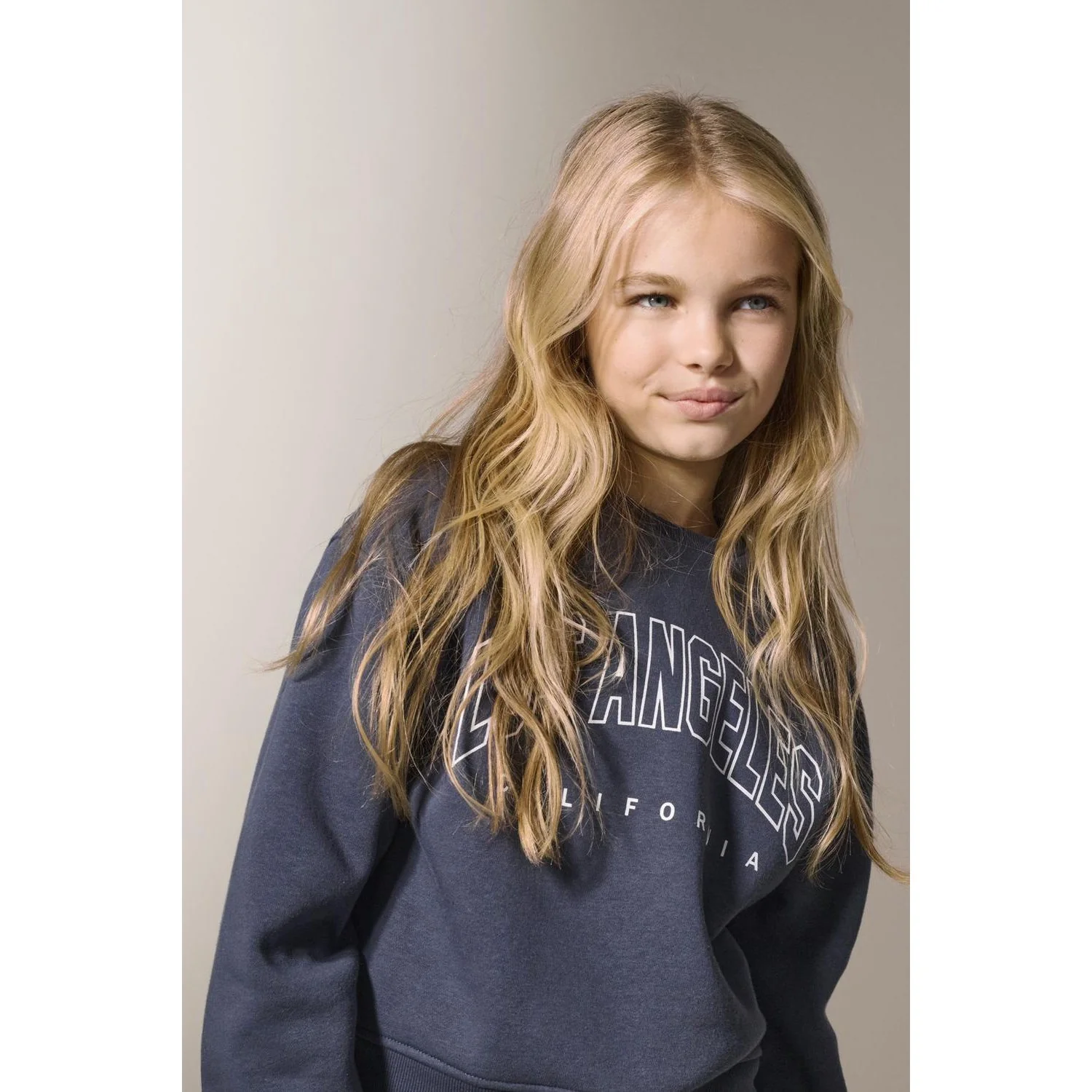 kids ONLY Ombre Blue Los Angeles - California Kogsweat Life Ls Crew Ovz Stat Swt Noos - Image 2
