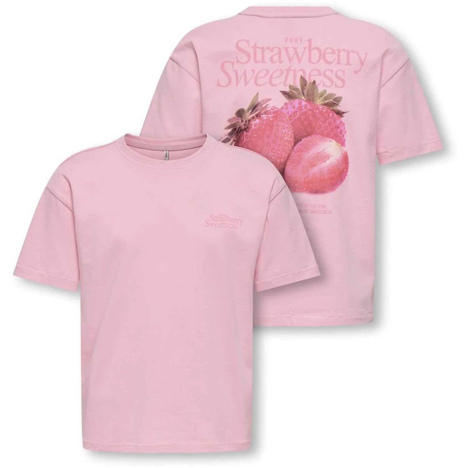 kids ONLY Romance Rose Strawberry Koghelen Life S/S Loose Tee Jrs Noos