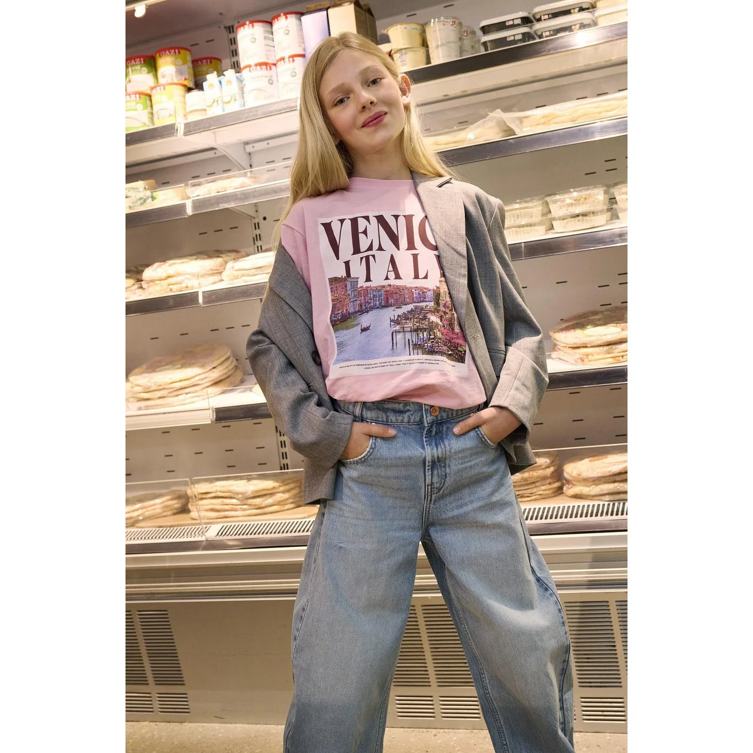 kids ONLY Romance Rose Venice Kogirina Life S/S Loose Printed Top Jrs - Image 2