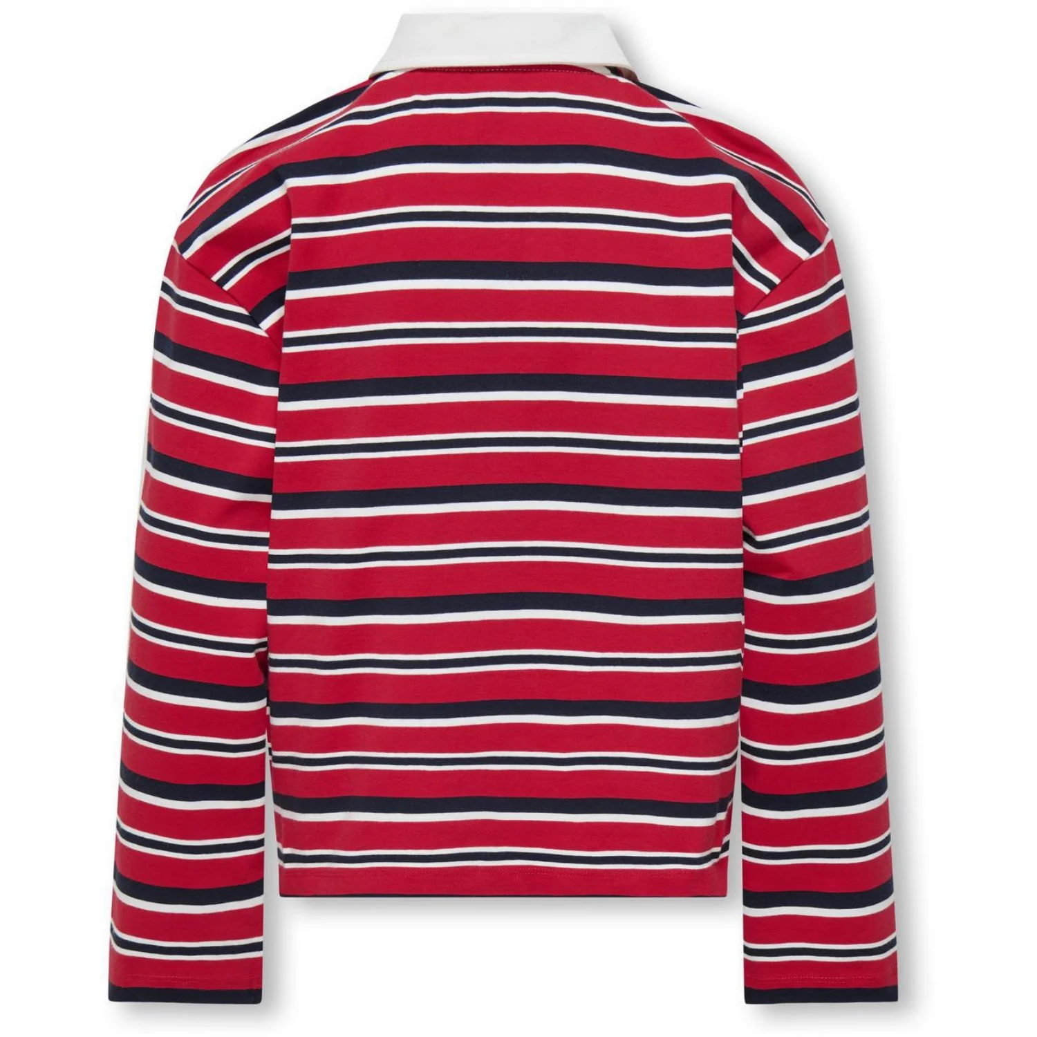 kids ONLY Salsa Night Sky/Cloud Dancer Kogruby Life L/S Boxy Polo Shirt Jrs - Image 3