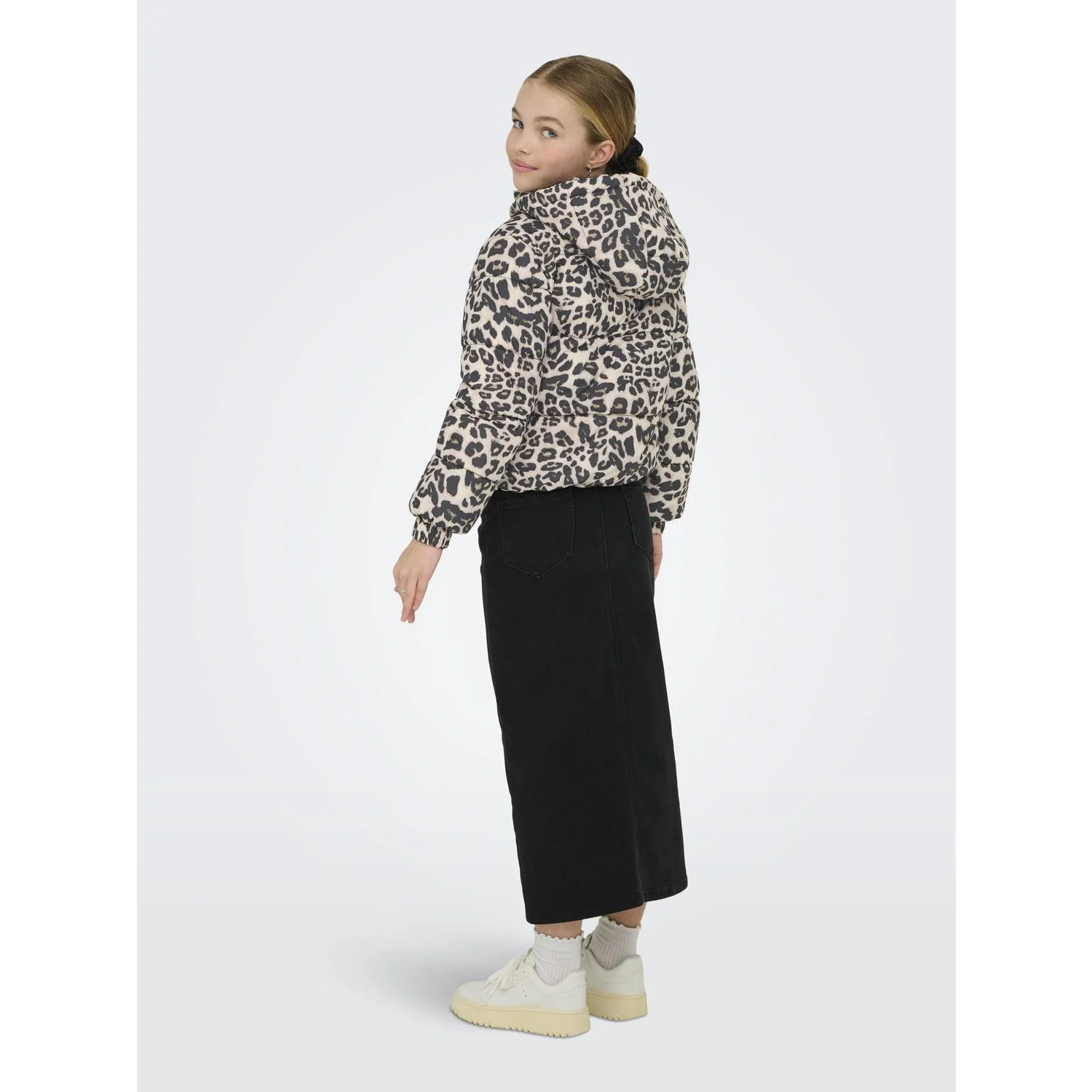 kids ONLY Silver Mink Leo Kogdalia Sht Puffer Aop Jacket Otw Noos - Image 5