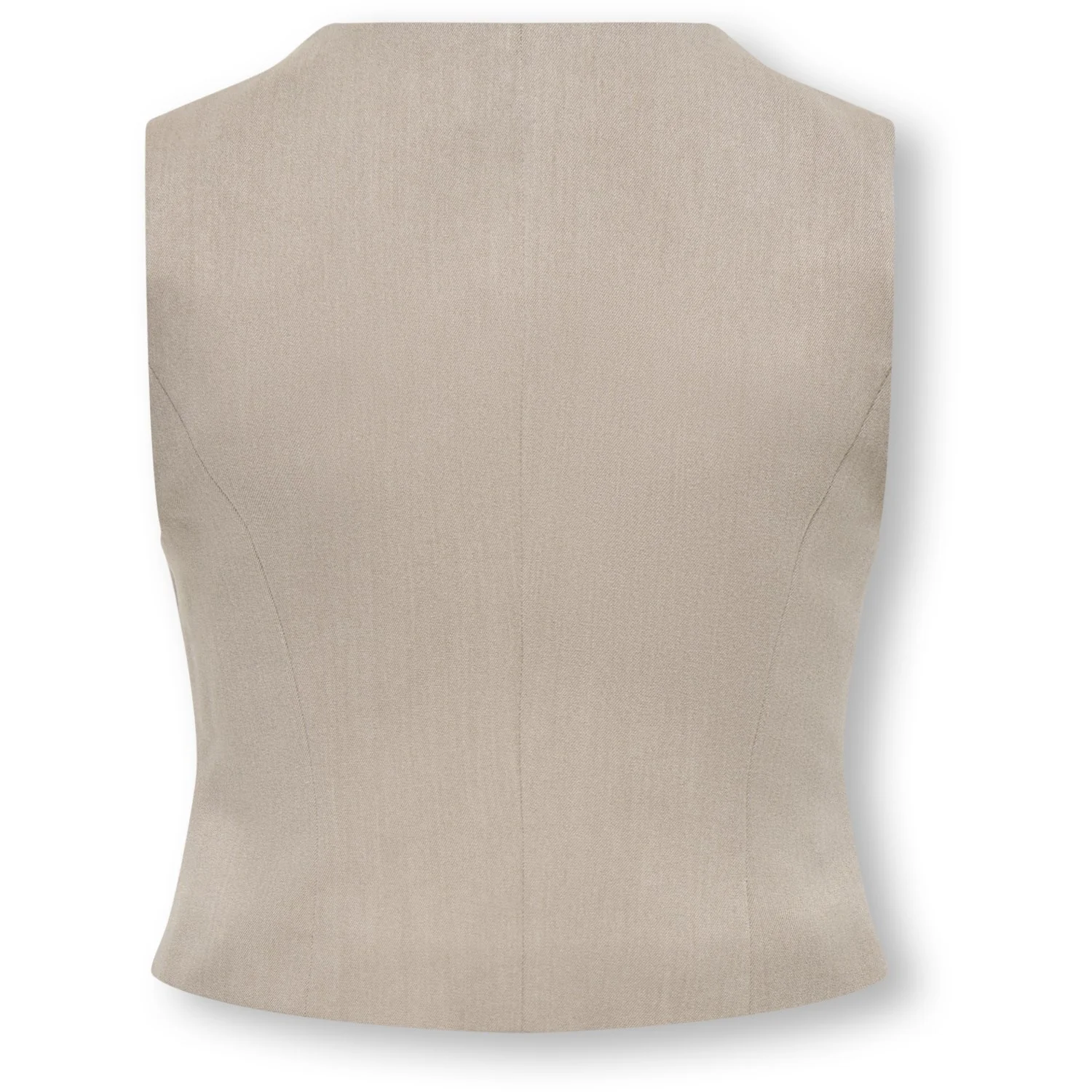 kids ONLY Taupe Gray Melange Koghattie-Iris Waistcoat Tlr - Image 4
