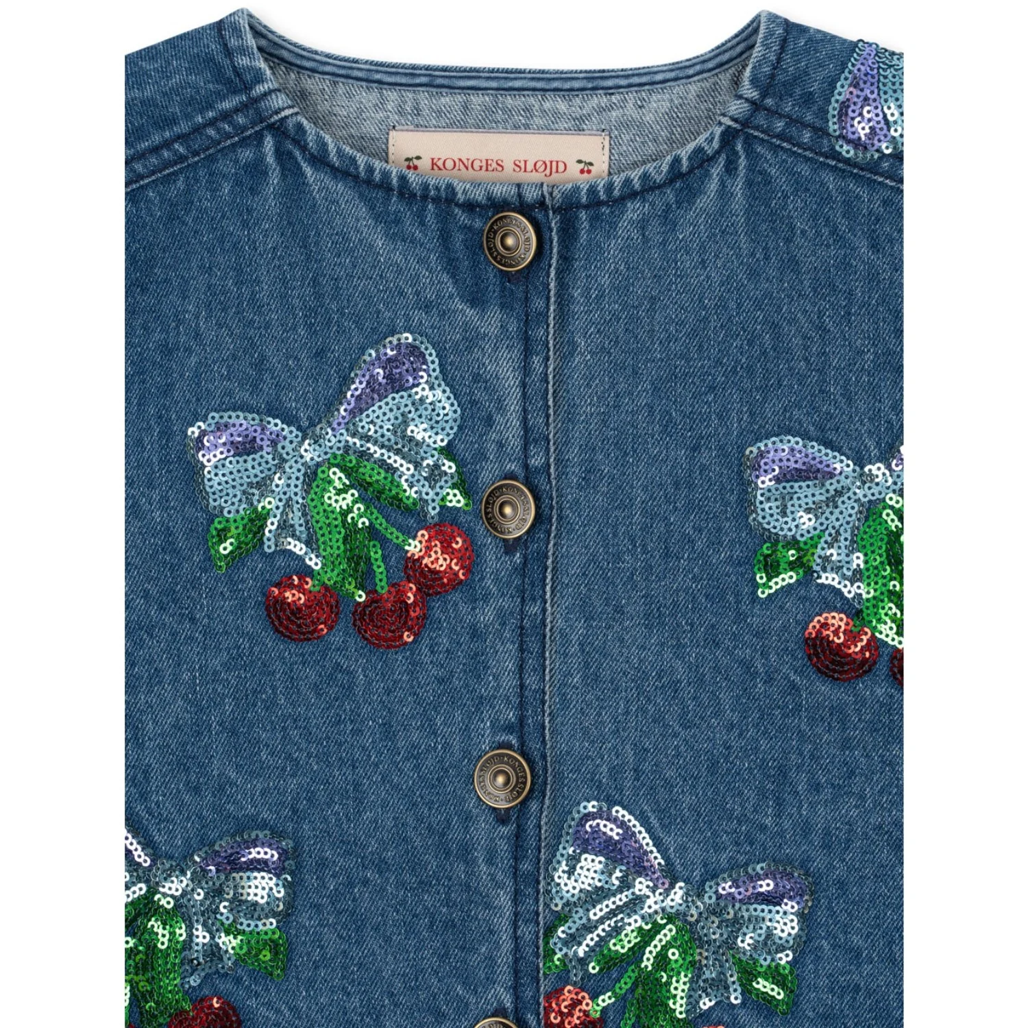 Konges Sløjd Amarena Sequin Magot Sequin Denim Jacket GOTS - Image 6