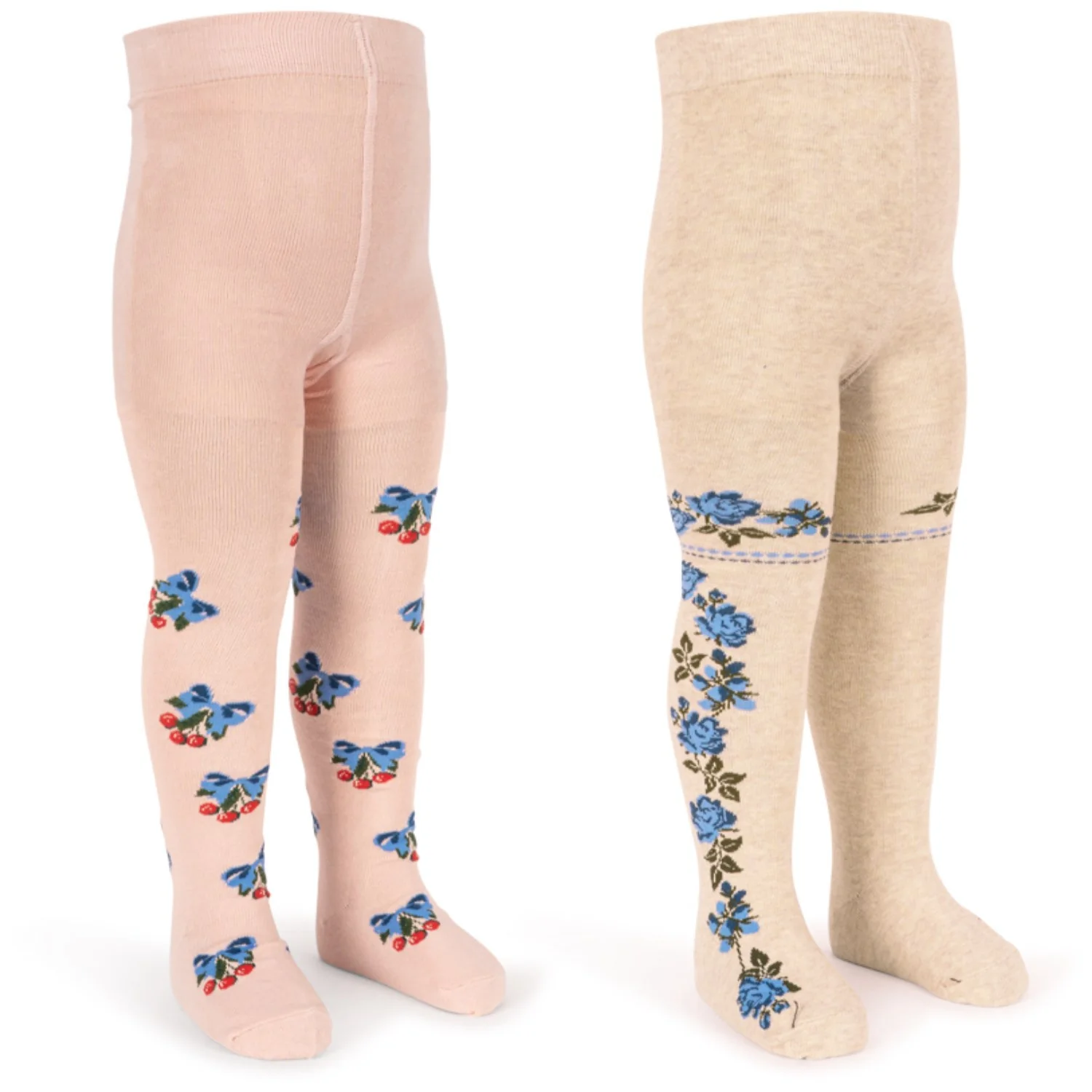 Konges Sløjd Amarena/Tramonto 2 Pack Flower And Cherry Jacquard Tights - Image 5