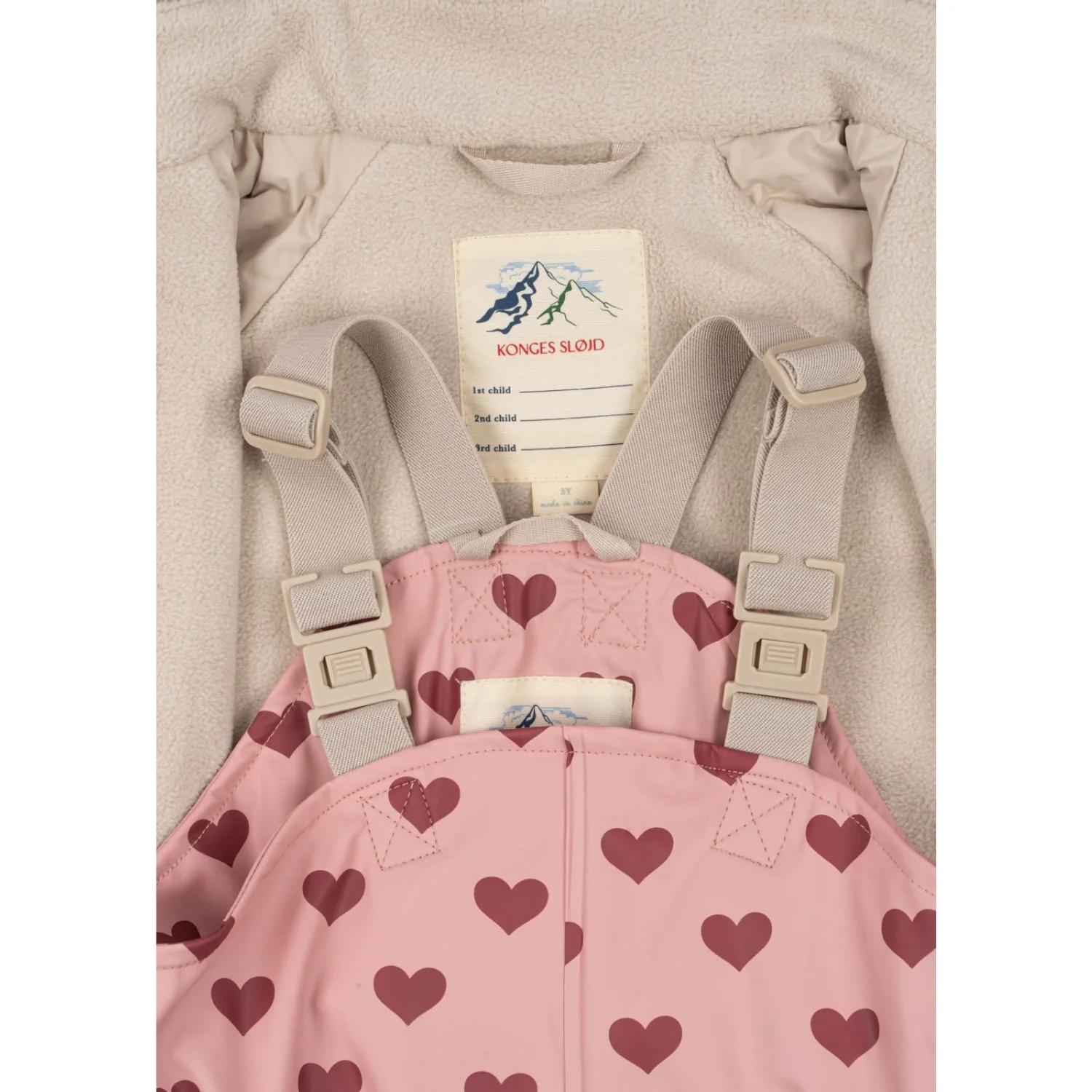 Konges Sløjd Amour Pink Rainy Palme Set Girl - Image 9