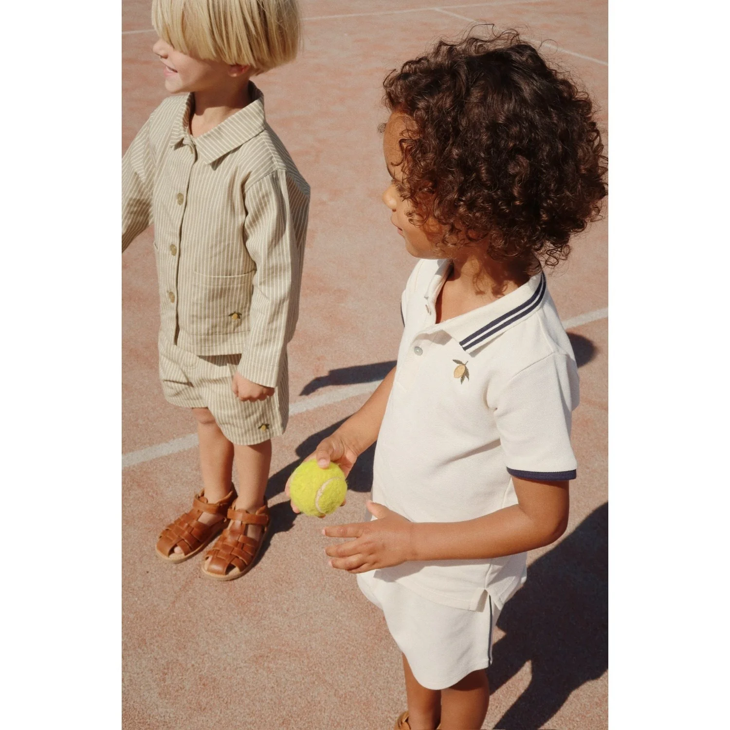 Konges Sløjd Antique White Florian Polo Shirt Gots - Image 3