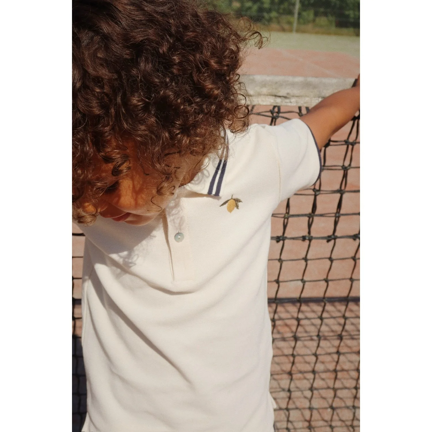 Konges Sløjd Antique White Florian Polo Shirt Gots - Image 5