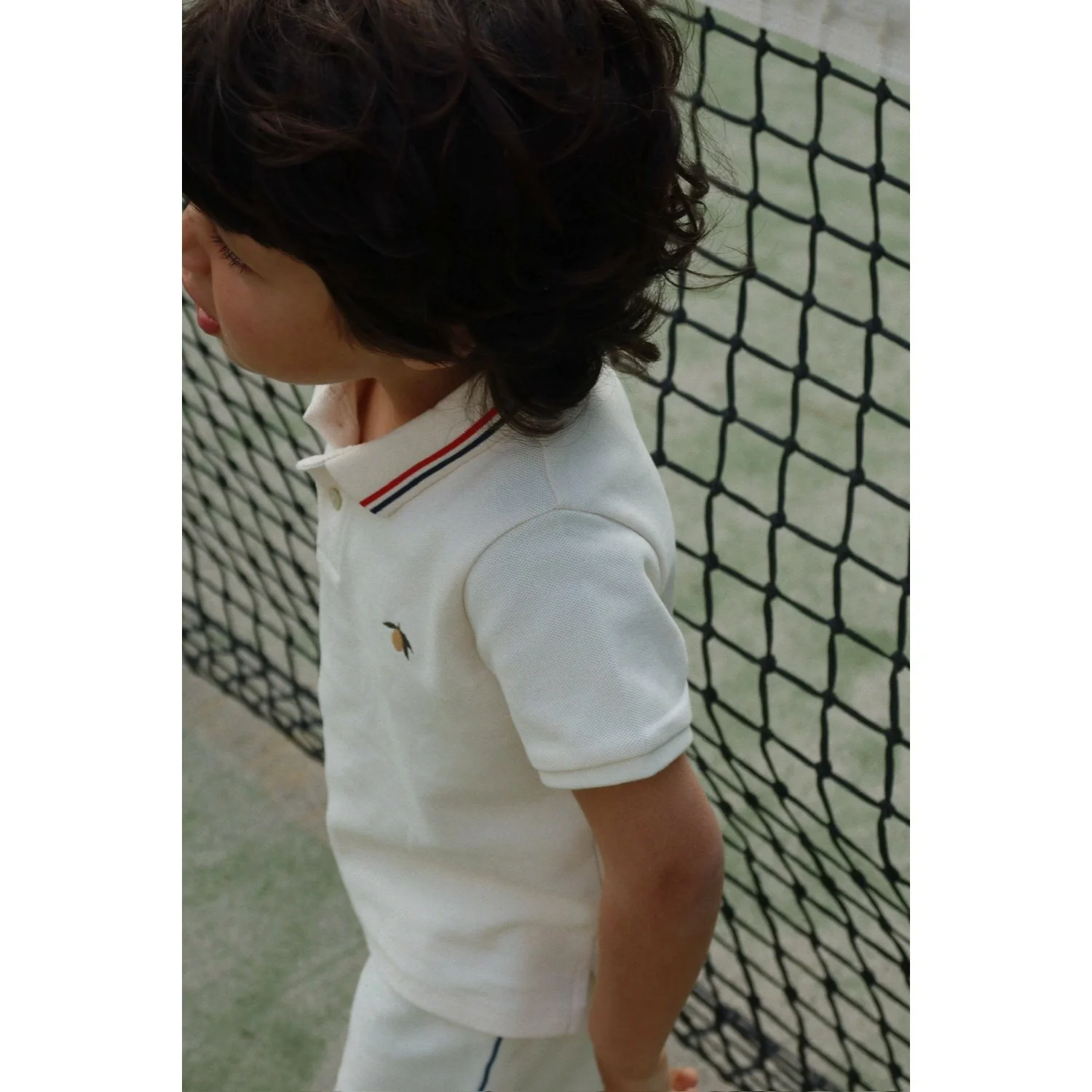 Konges Sløjd Antique White Florian Polo Shirt Gots - Image 5