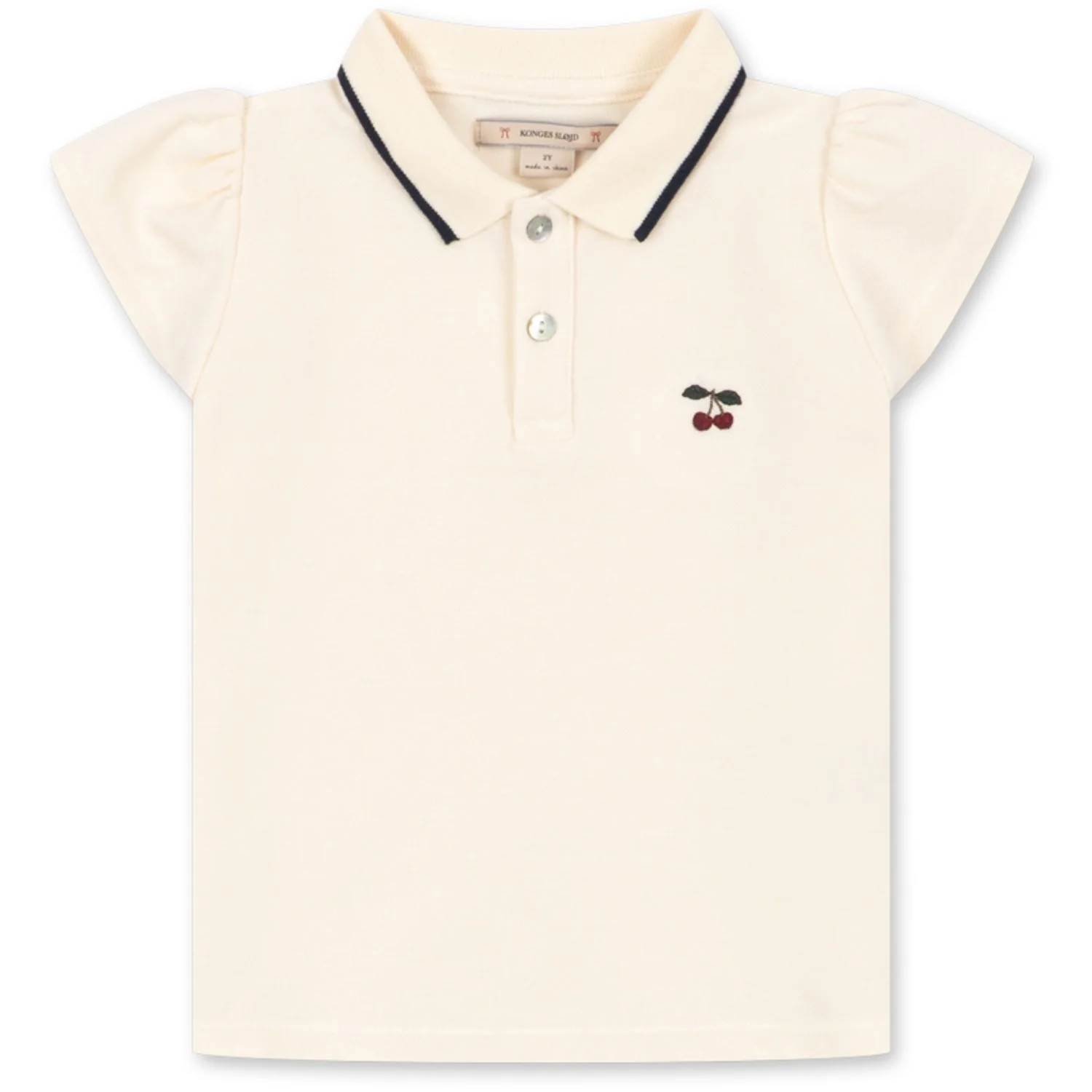 Konges Sløjd Antique White Florita Polo Shirt Ocs