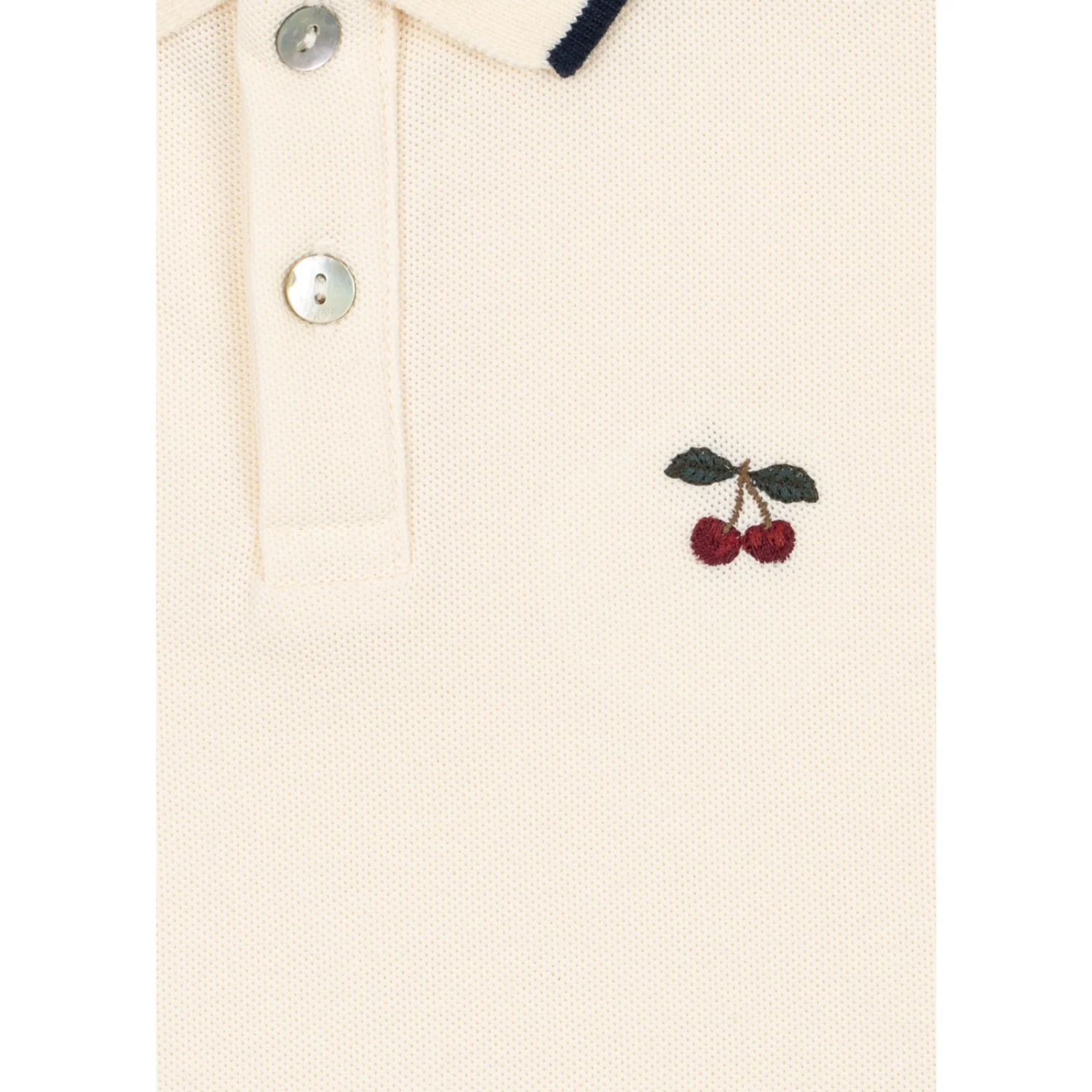 Konges Sløjd Antique White Florita Polo Shirt Ocs - Image 6