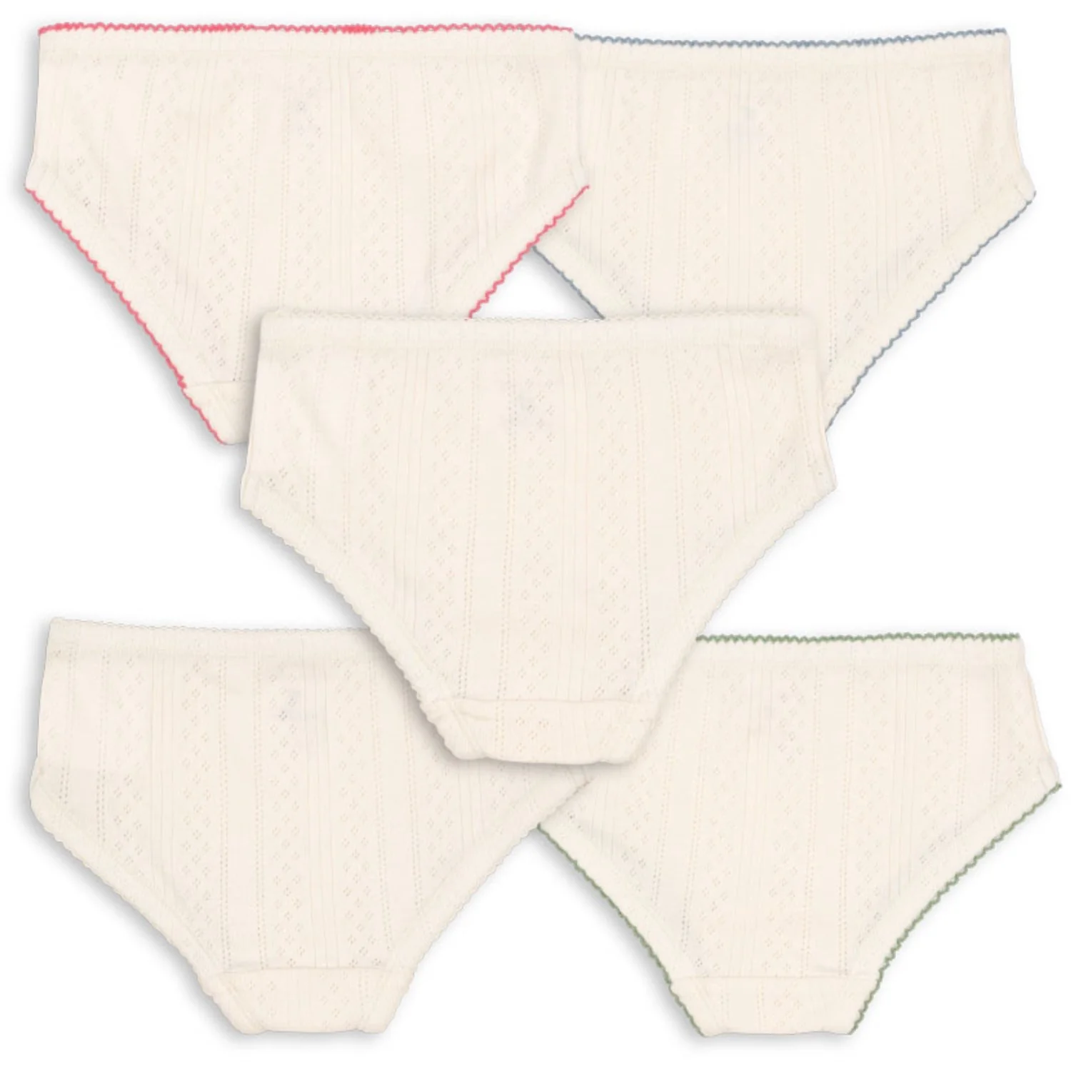 Konges Sløjd Antique White Minna 5 Pack Girl Underpants Gots - Image 3