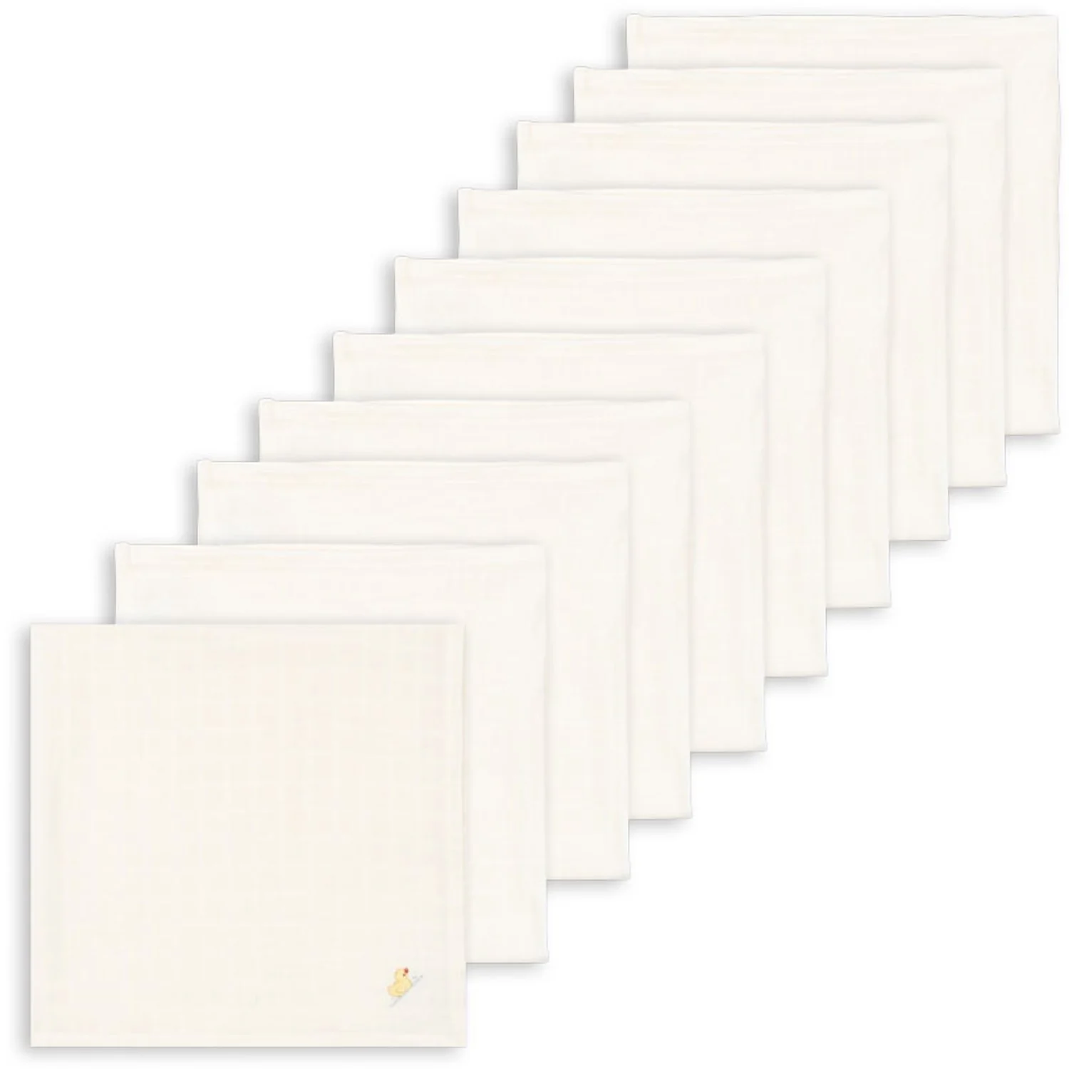 Konges Sløjd Fanga Antique White Nuvoli 10 Pack Muslin Cloth GOTS - Image 7