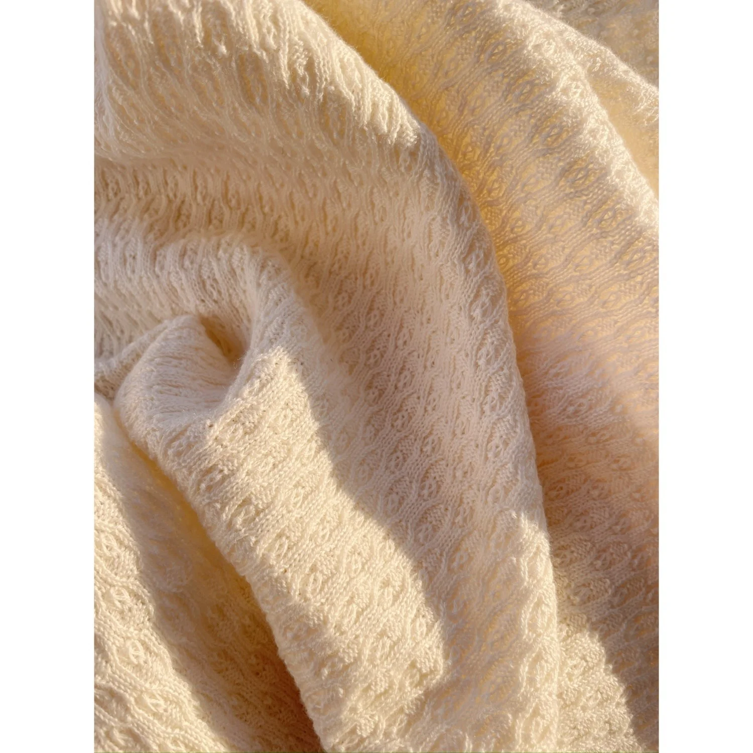 Konges Sløjd Fanga Antique White Venti Pointelle Blanket GOTS - Image 2