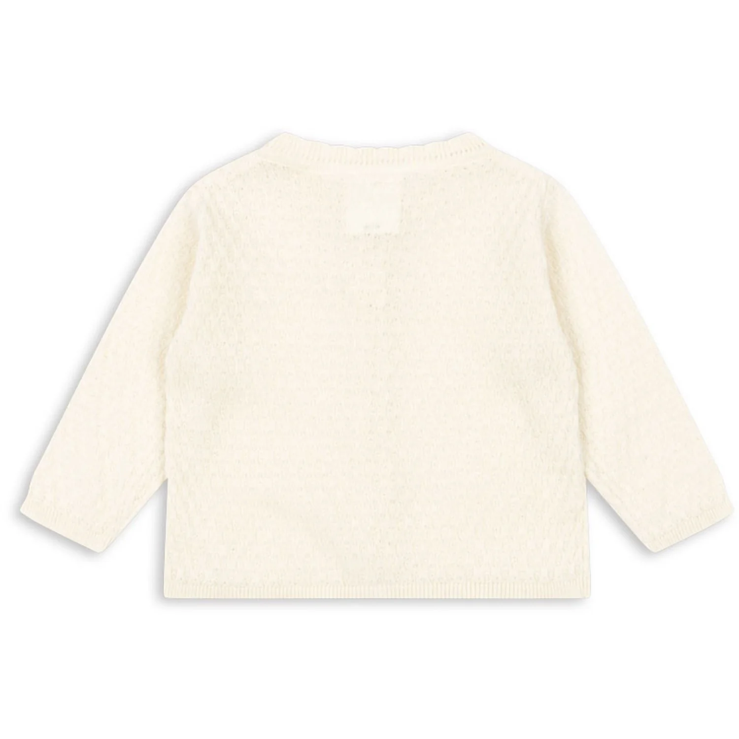 Konges Sløjd Fanga Antique White Venti Pointelle Cardigan GOTS - Image 3