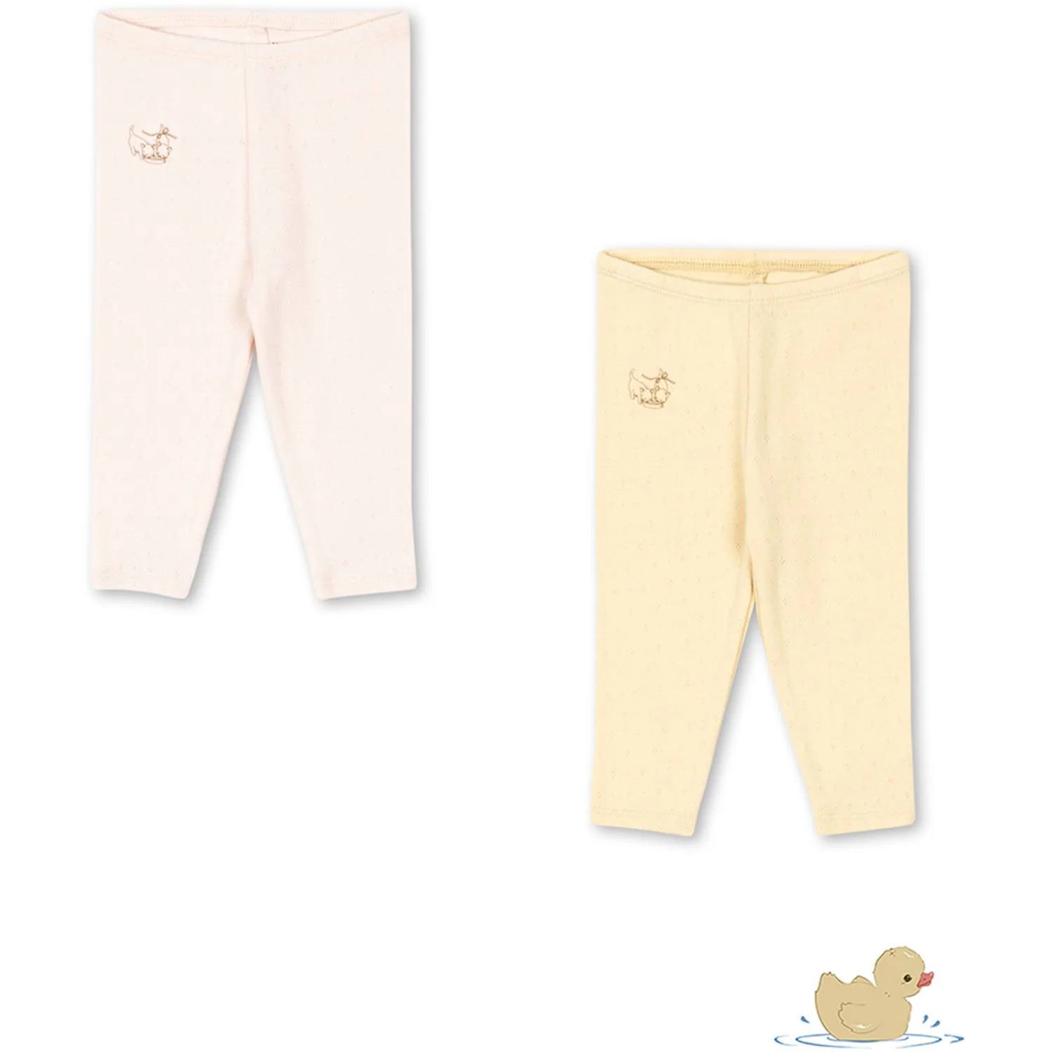 Konges Sløjd Banana Crepe/Creole Pink Fanga Perla 2 Pack Pants Ocs