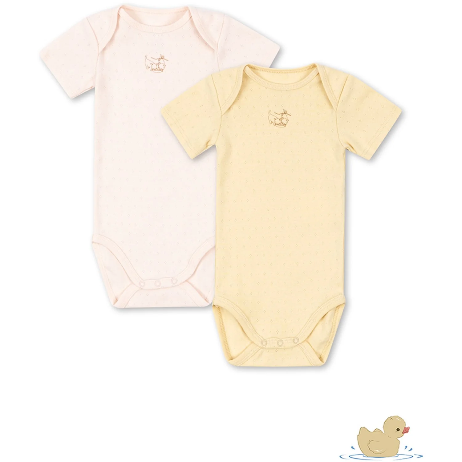 Konges Sløjd Banana Crepe/Creole Pink Fanga Perla 2 Pack Ss Body Ocs