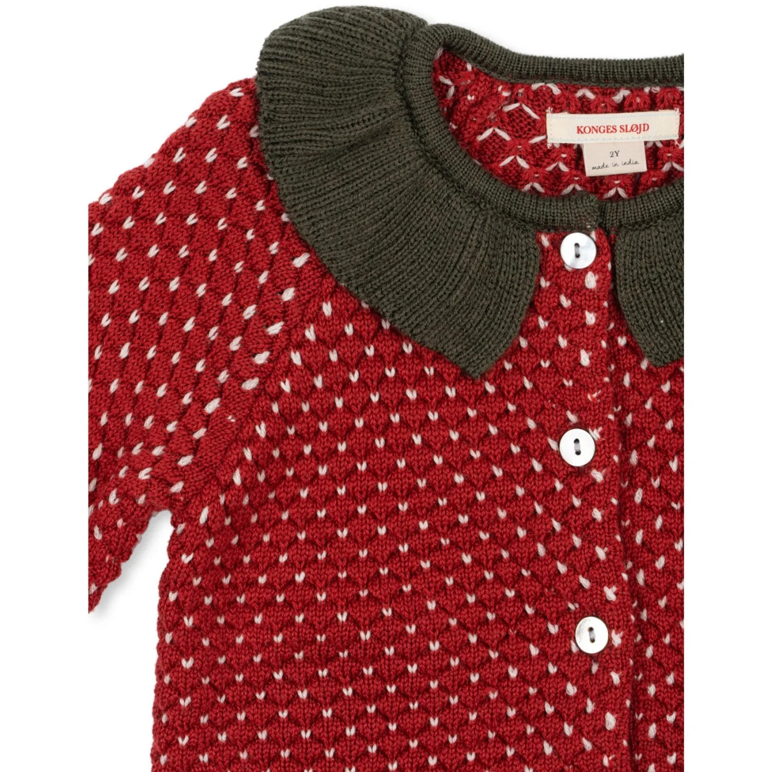 Konges Sløjd Barbados Cherry Strawberry Cardigan - Image 2