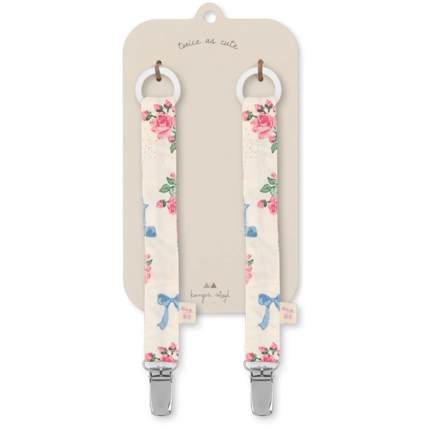 Konges Sløjd Bella Rosita 2 Pack Pacifier Strap - Image 2