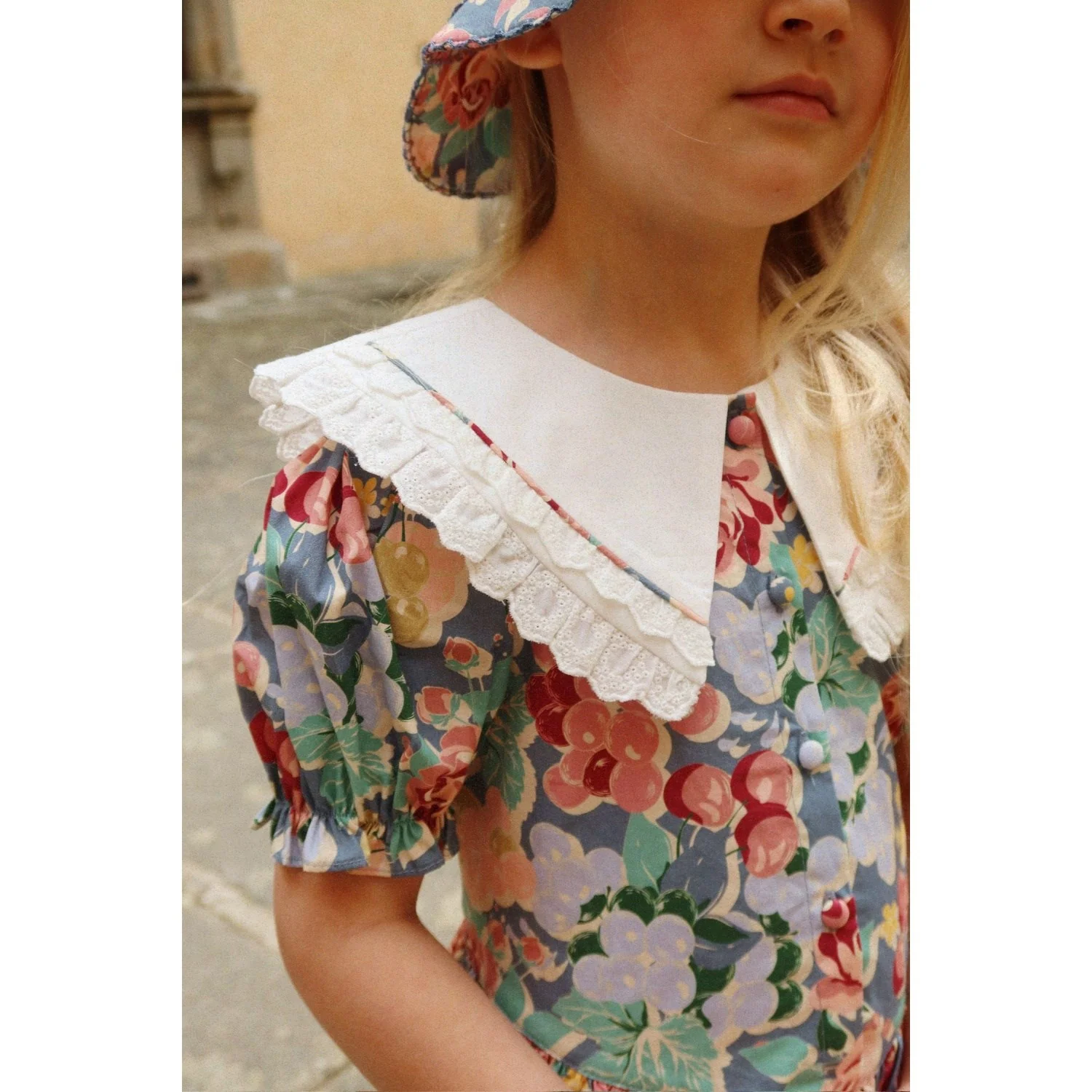 Konges Sløjd Bloomiegrape Blues Coeur Collar Dress Gots - Image 2