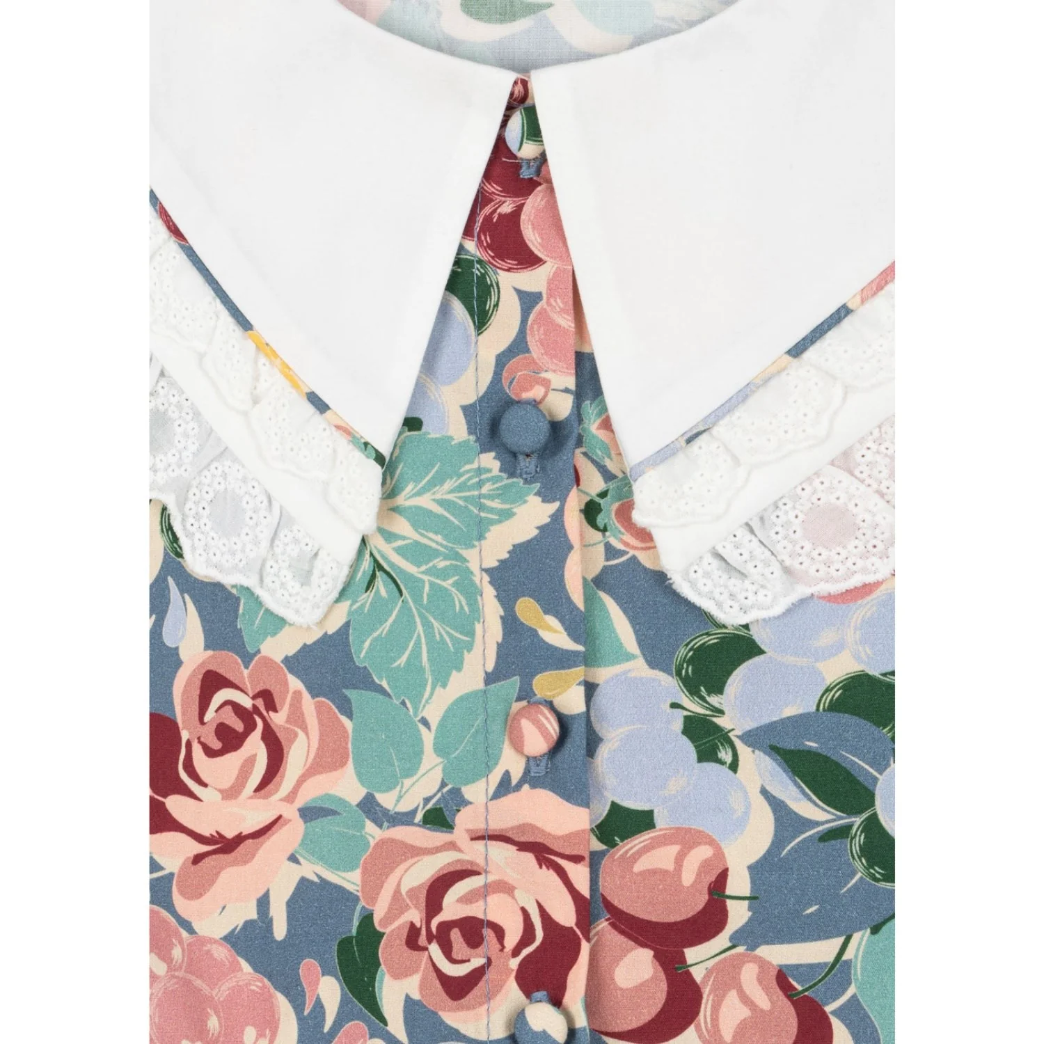 Konges Sløjd Bloomiegrape Blues Coeur Collar Dress Gots - Image 7