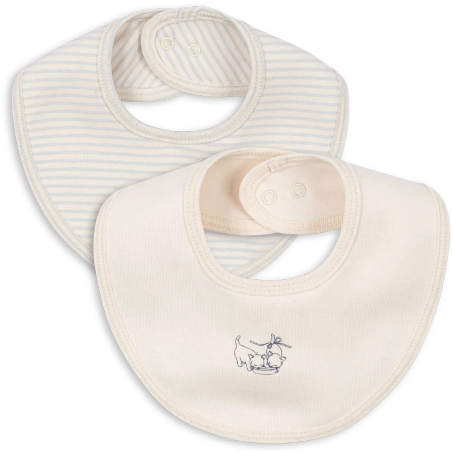Konges Sløjd Fanga Blue Mix Fio Stripe 2 Pack Bibs OCS