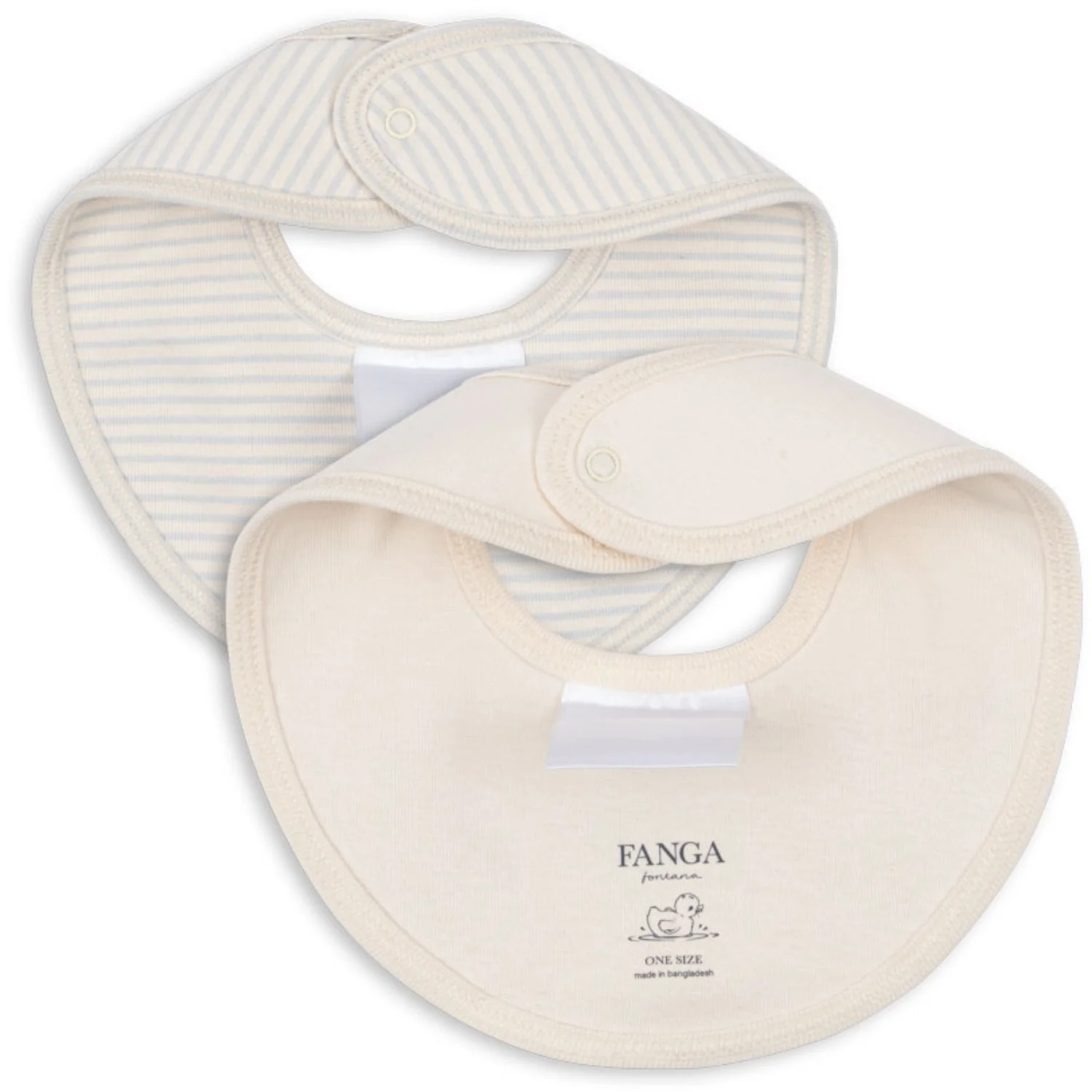 Konges Sløjd Fanga Blue Mix Fio Stripe 2 Pack Bibs OCS - Image 3