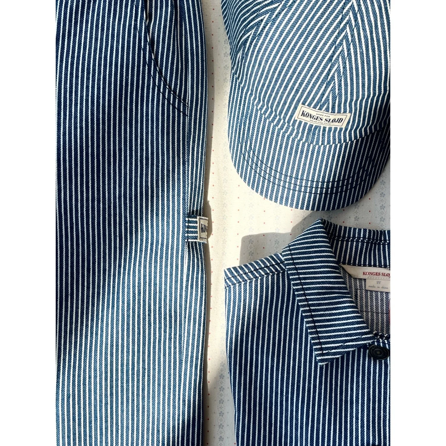 Konges Sløjd Blue Stripe Luc Pants Gots - Image 5