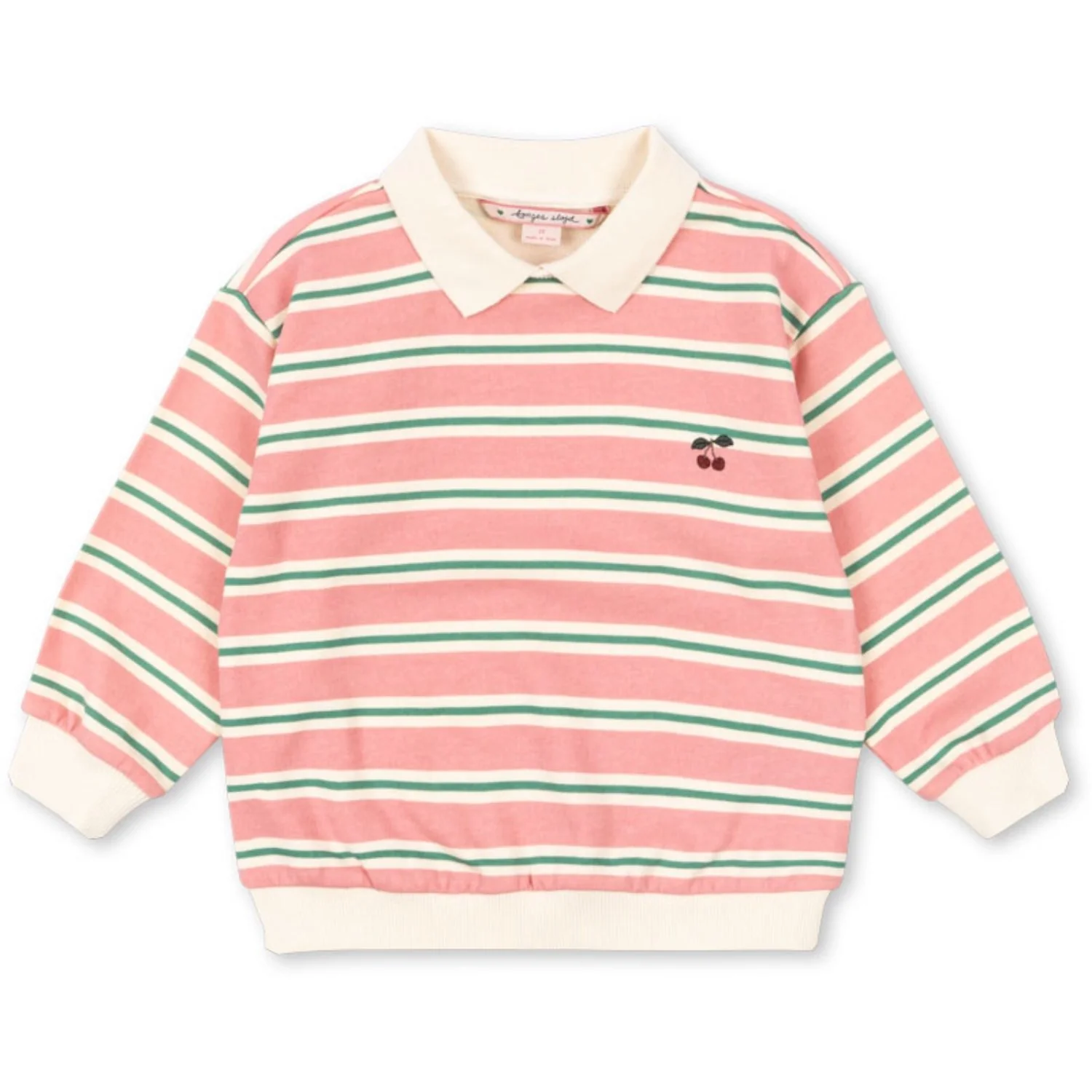 Konges Sløjd Blush Bound Stripe Spotty Ls Polo Gots