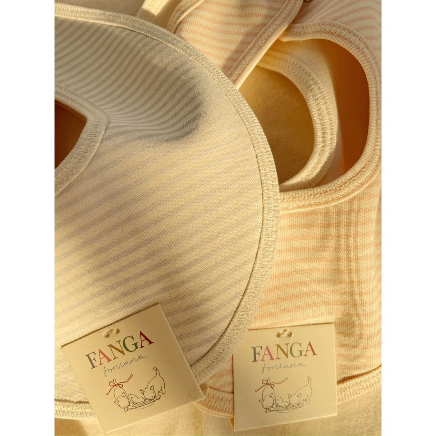 Konges Sløjd Fanga Blush Mix Fio Stripe 2 Pack Bibs OCS - Image 6