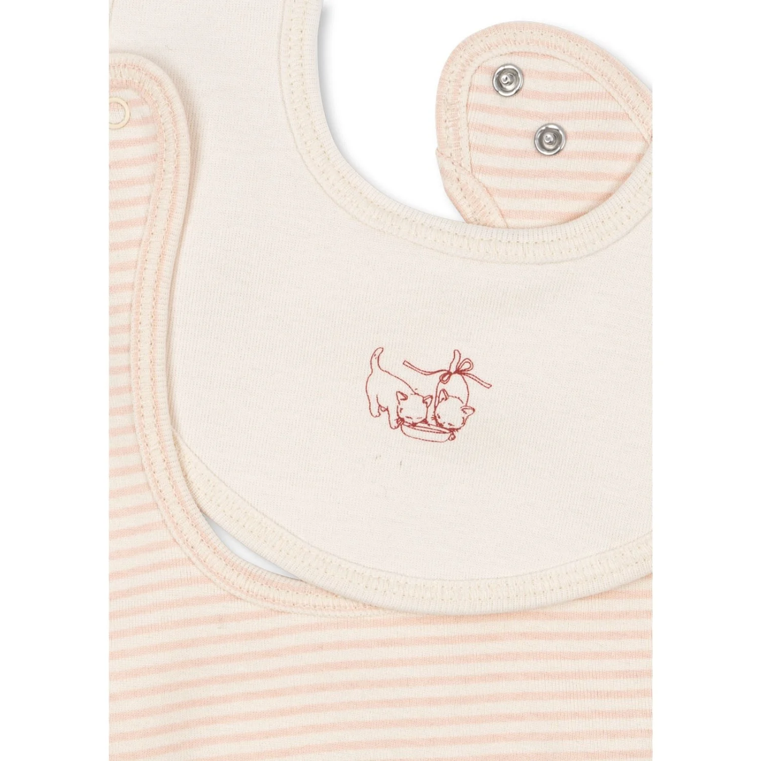 Konges Sløjd Fanga Blush Mix Fio Stripe 2 Pack Bibs OCS - Image 7