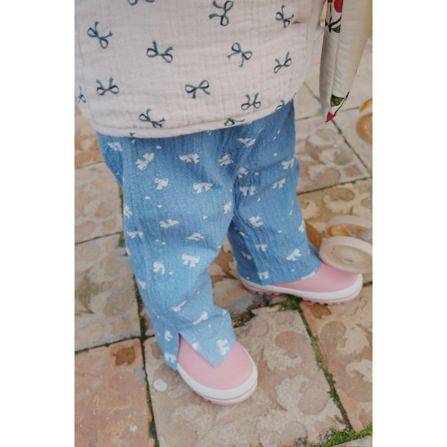 Konges Sløjd Boucle Blue Vida Pants GOTS - Image 2