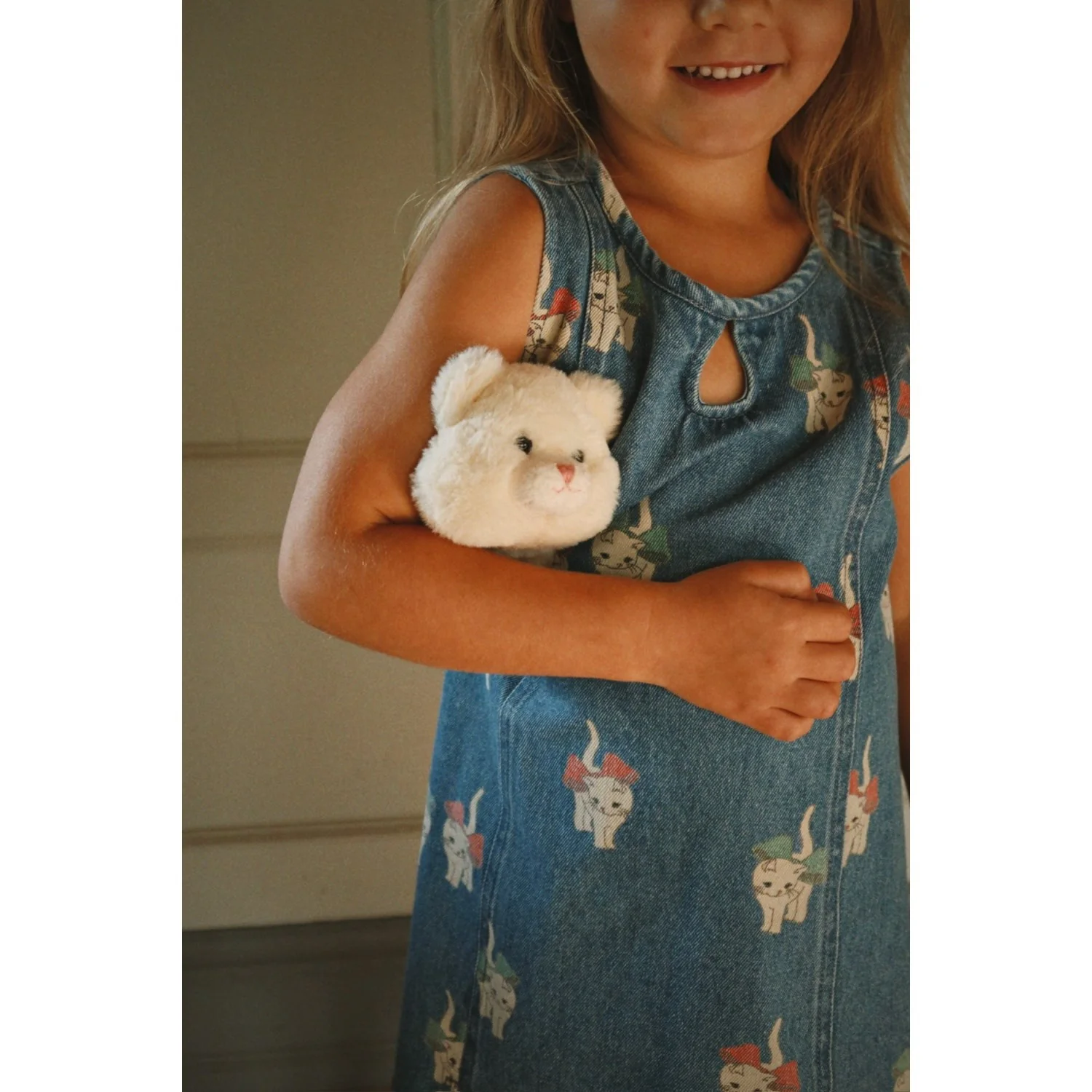 Konges Sløjd Bow Kitty Denim Magot Dress Gots - Image 5