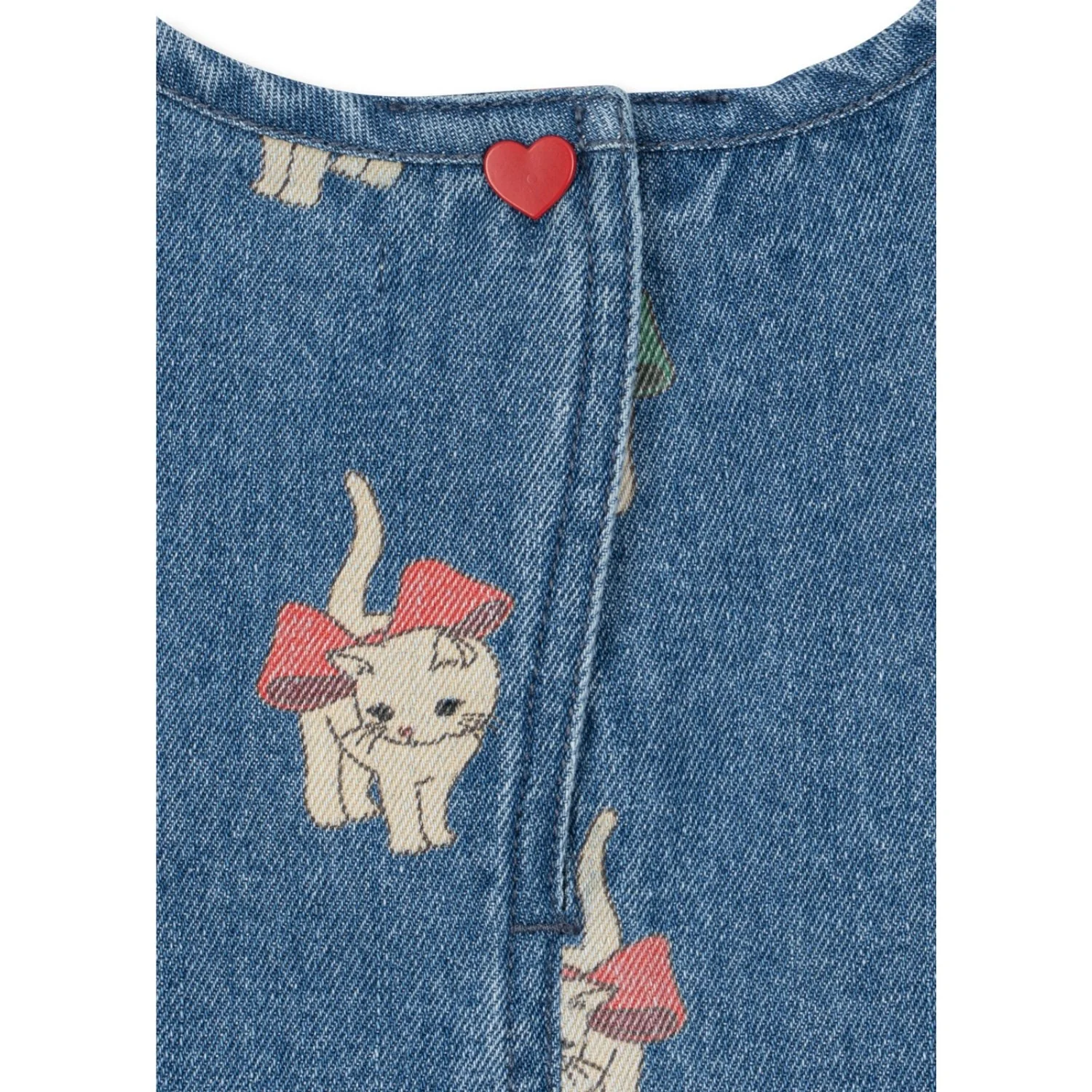Konges Sløjd Bow Kitty Denim Magot Dress Gots - Image 9