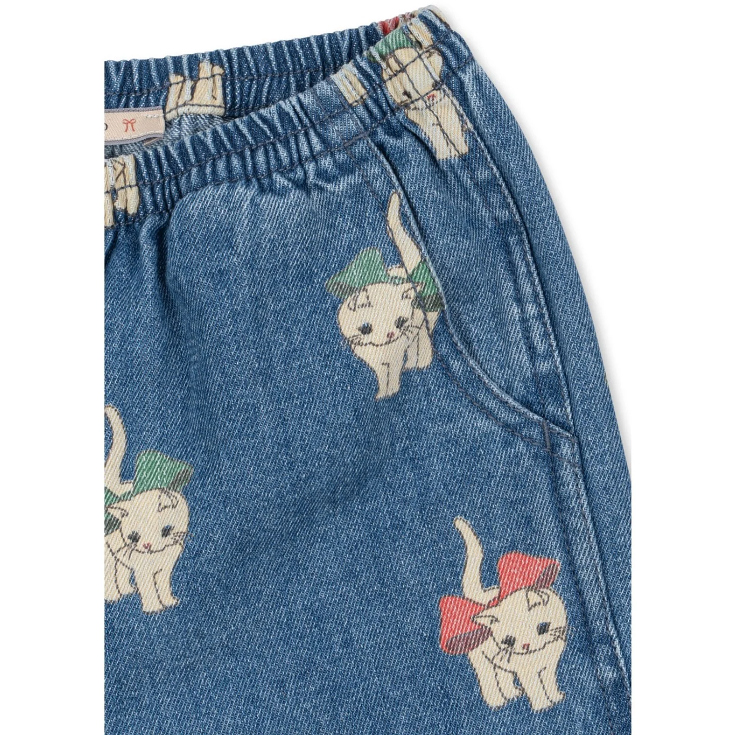 Konges Sløjd Bow Kitty Denim Magot Slit Pants Gots - Image 9