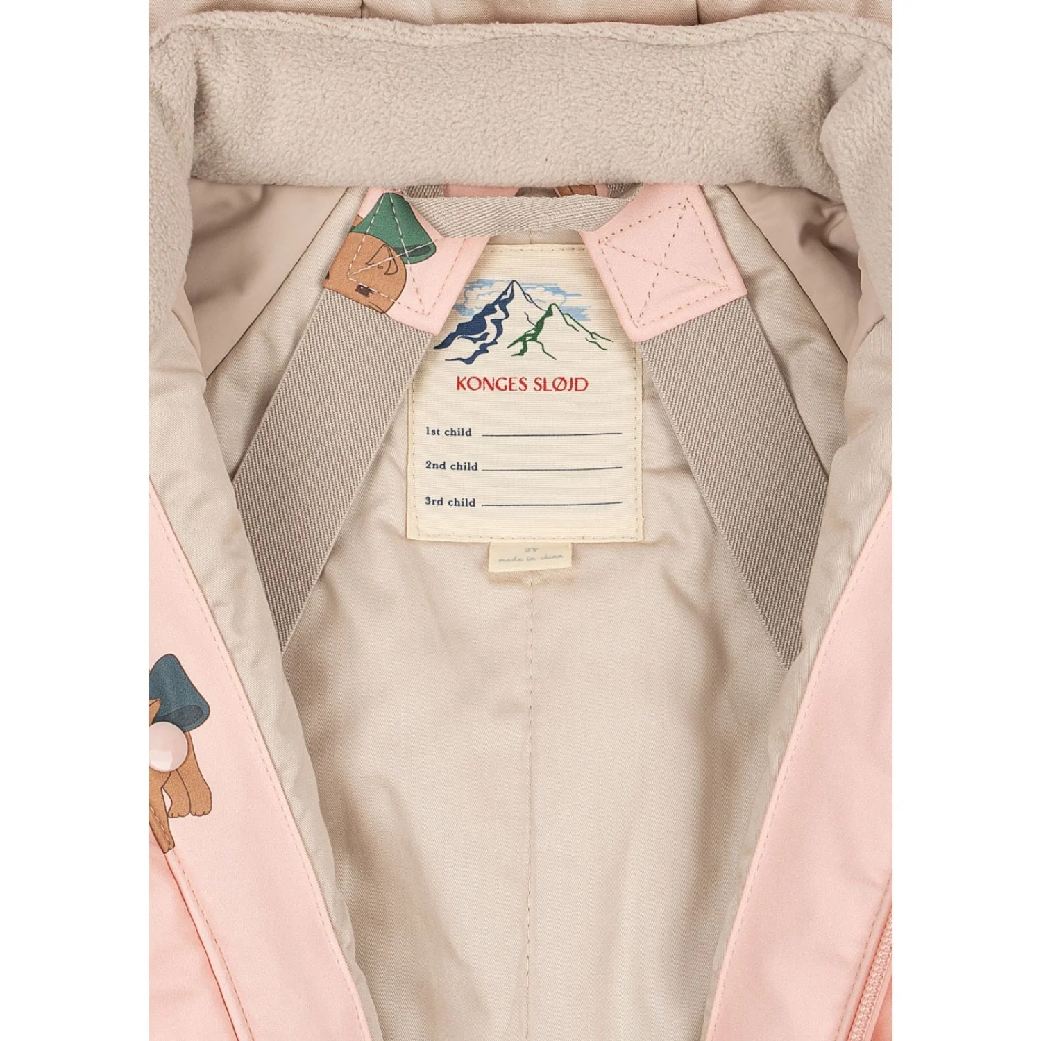 Konges Sløjd Bow Kitty Pink Rain Snowsuit - Image 3
