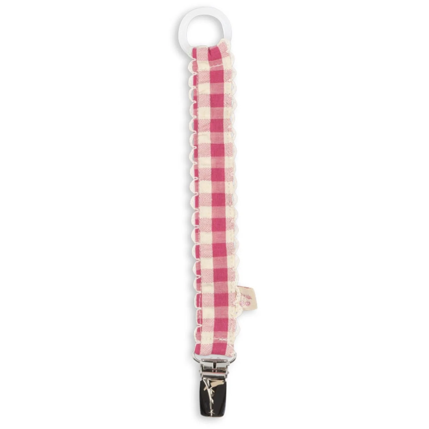Konges Sløjd Bubblegum Check 2 Pack Pacifier Strap - Image 3