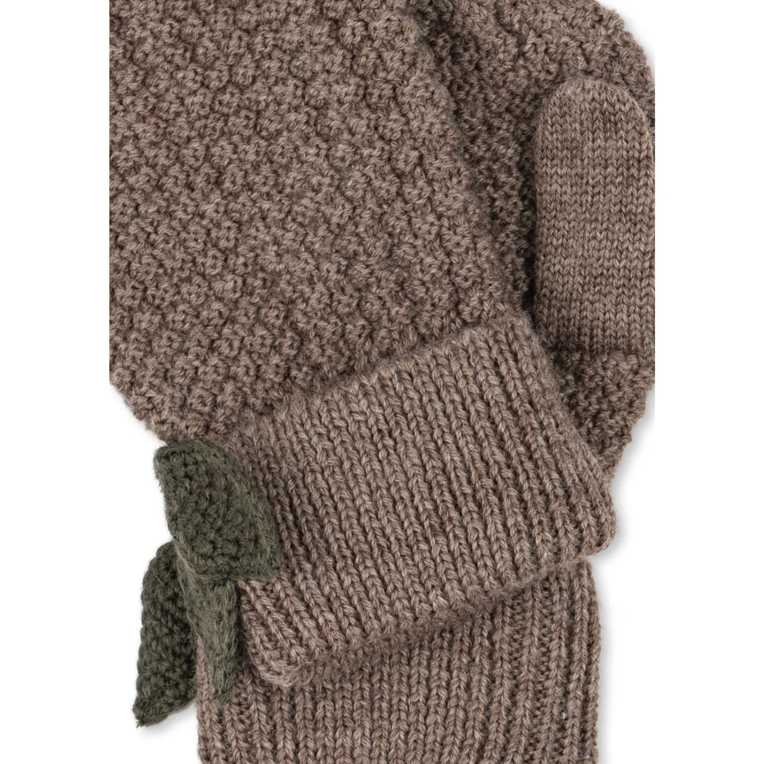 Konges Sløjd Bunny Brown Melange Fruity Mittens - Image 6