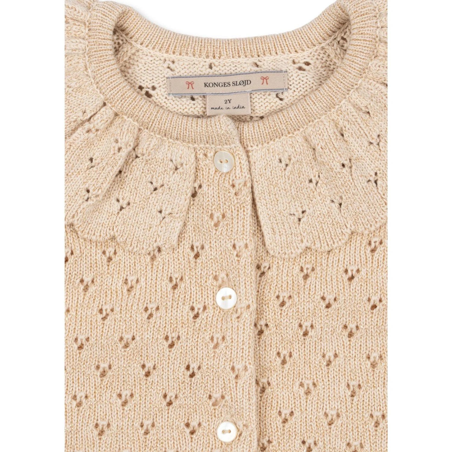 Konges Sløjd Buttercream Holiday Knit Cardigan - Image 2