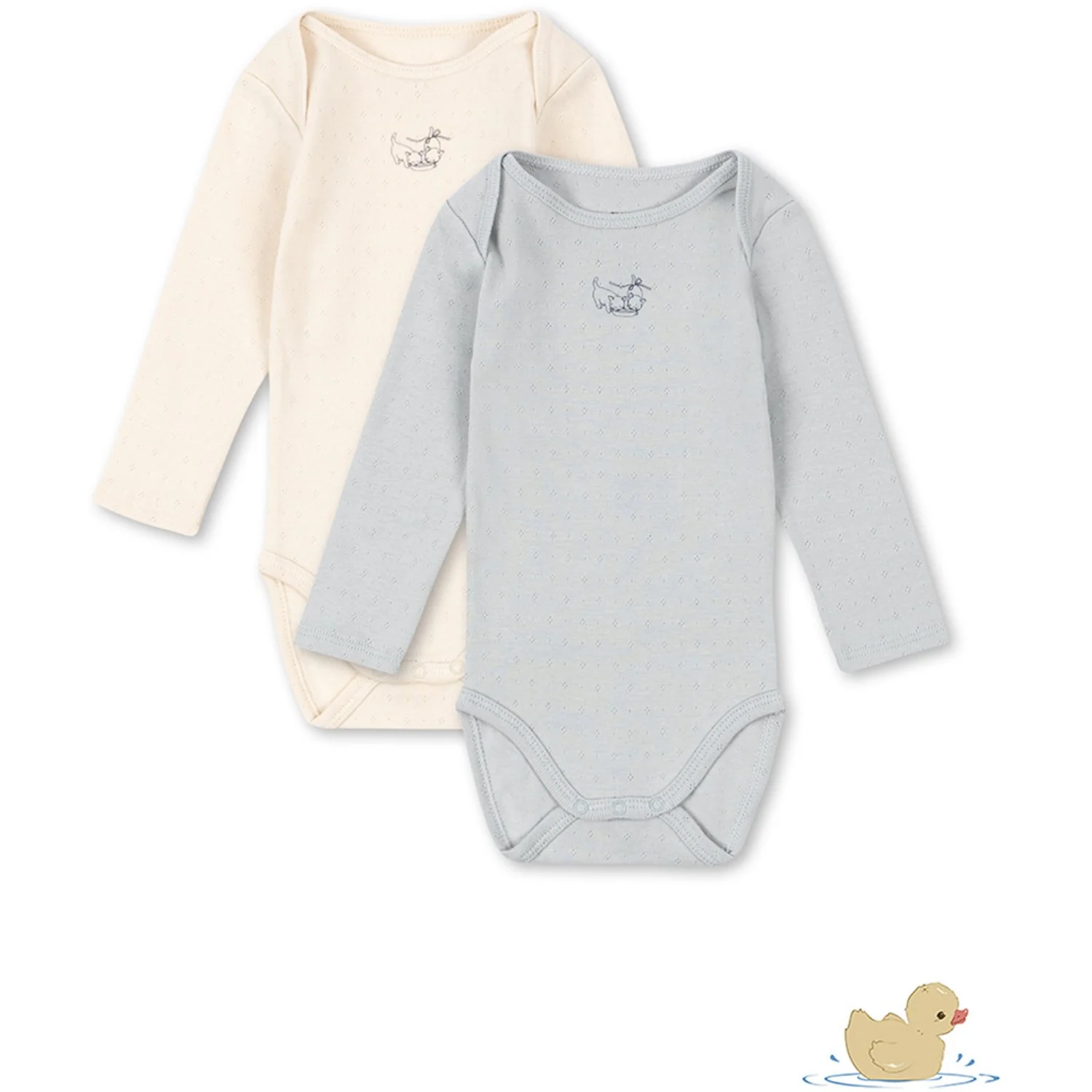 Konges Sløjd Buttercream/Pearl Blue Fanga Perla 2 Pack Ls Body Ocs