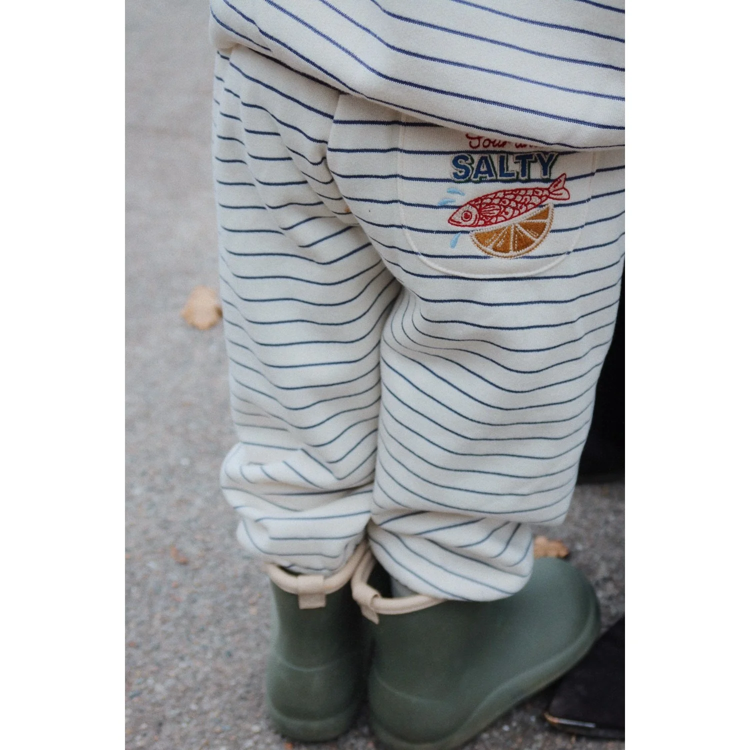 Konges Sløjd Captains Blue/Antique White Amio Sweat Pants Ocs - Image 2