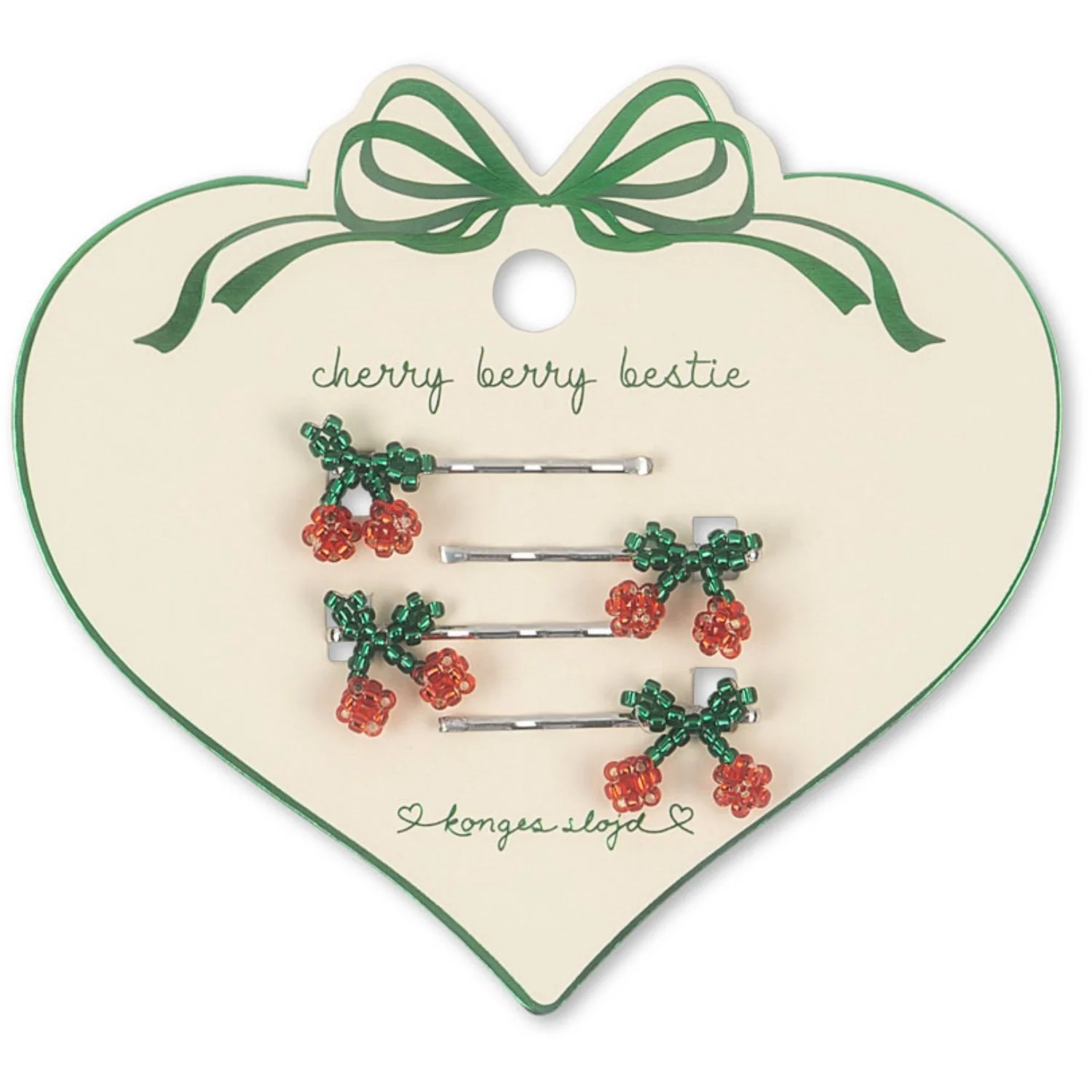 Konges Sløjd Cherry 4 Pack Mini Cherry Hair Pin - Image 5