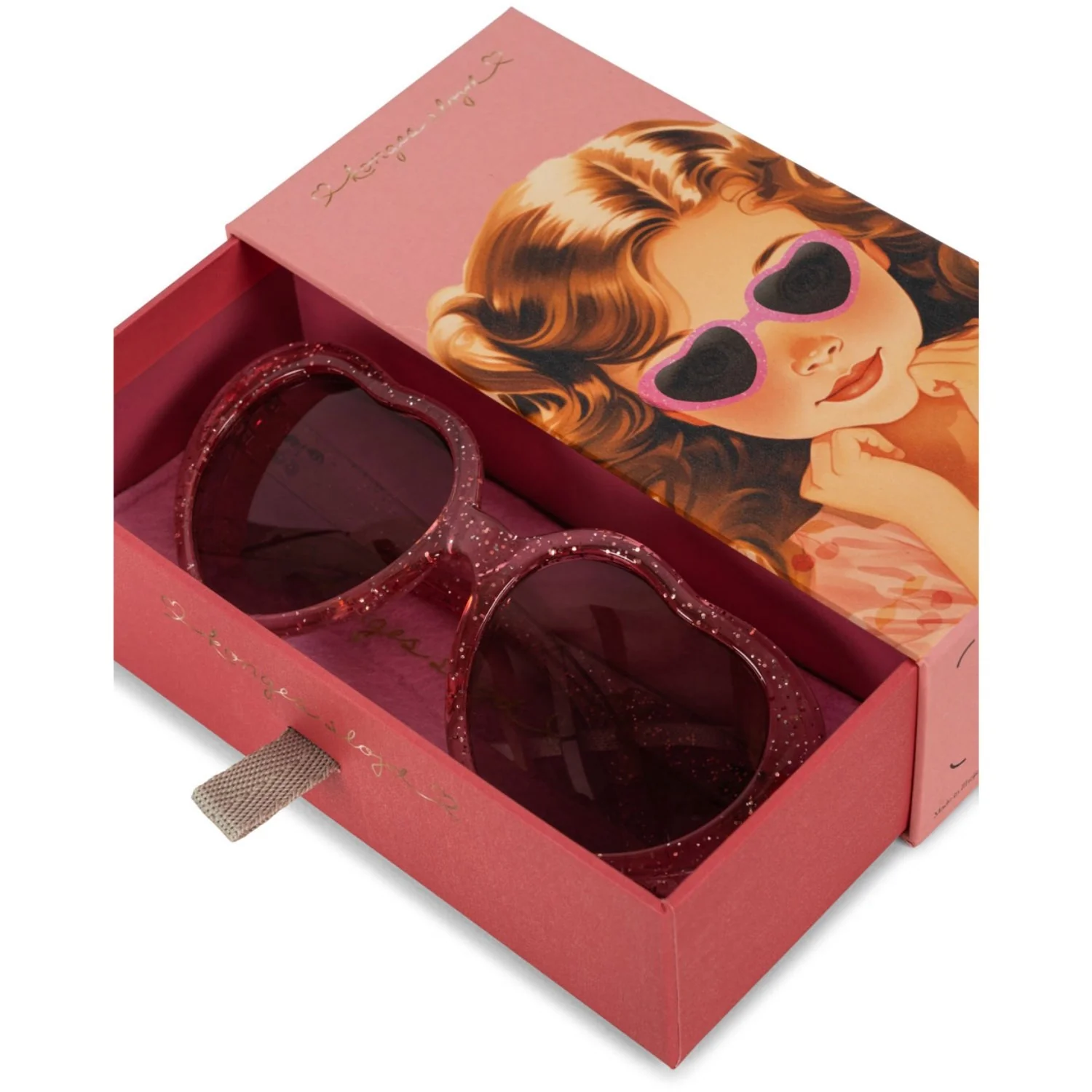 Konges Sløjd Cherry Glitter Sunglasses Junior Heart - Image 4