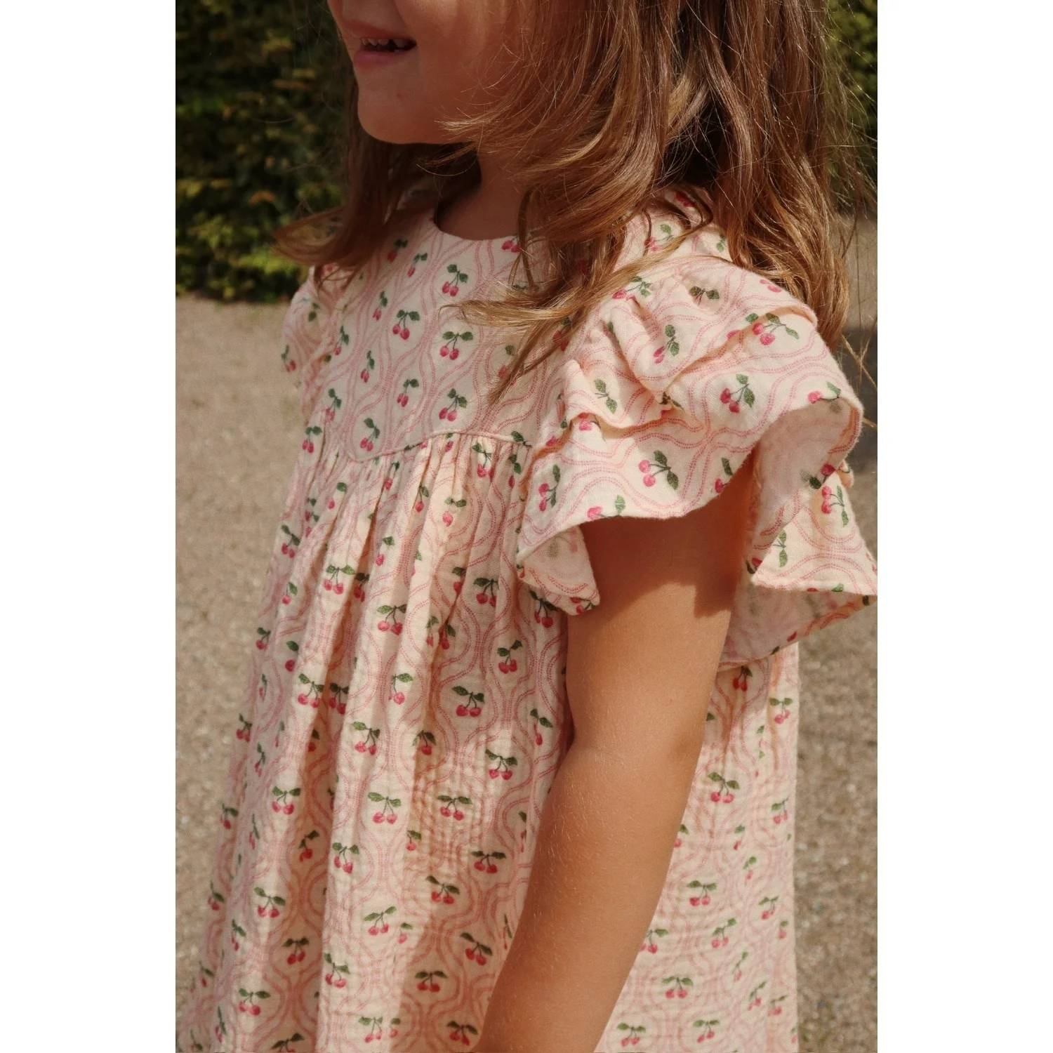 Konges Sløjd Cherry Pink Motif Coco Dress Gots - Image 3