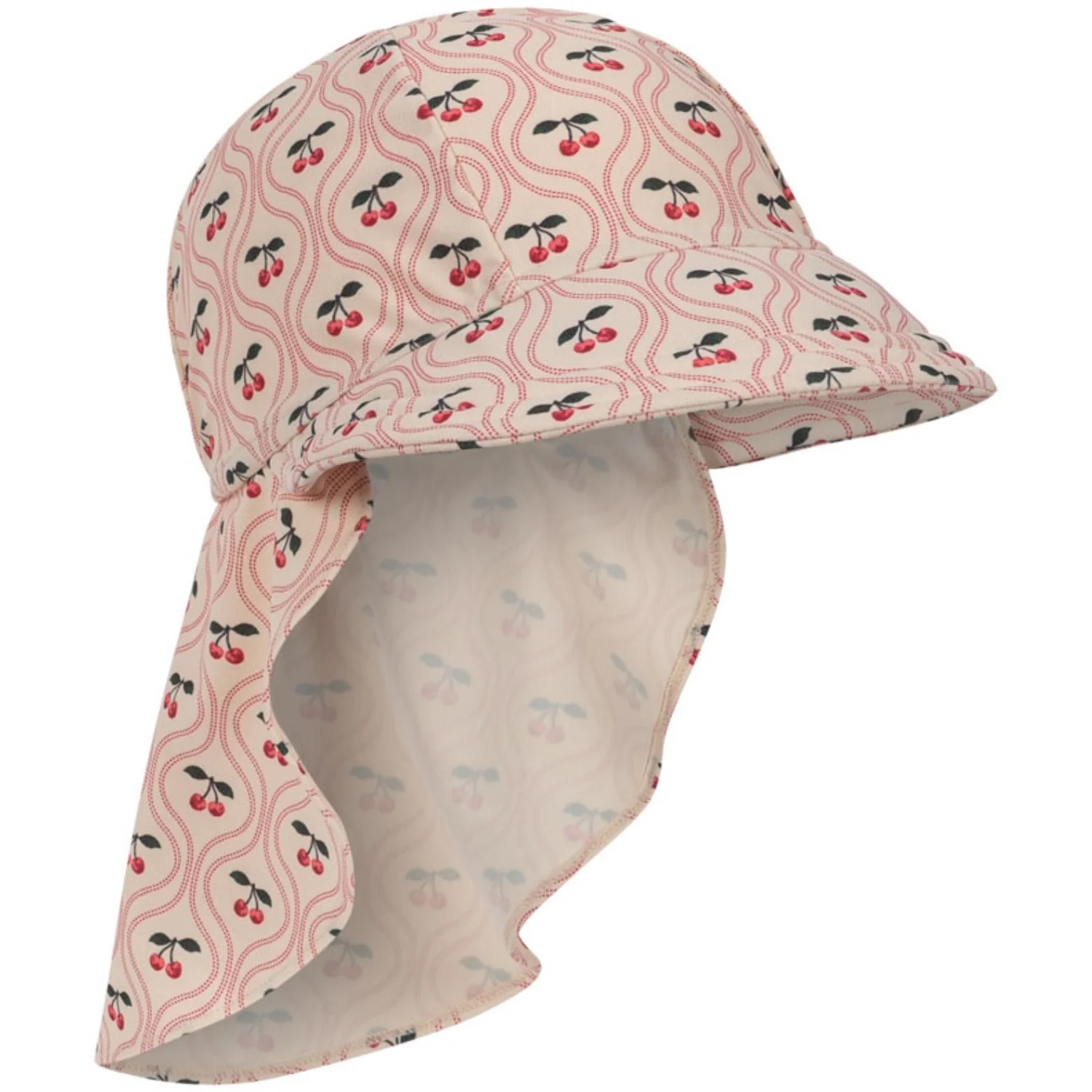 Konges Sløjd Cherry Pink Motif Merle Frill Sun hat Grs