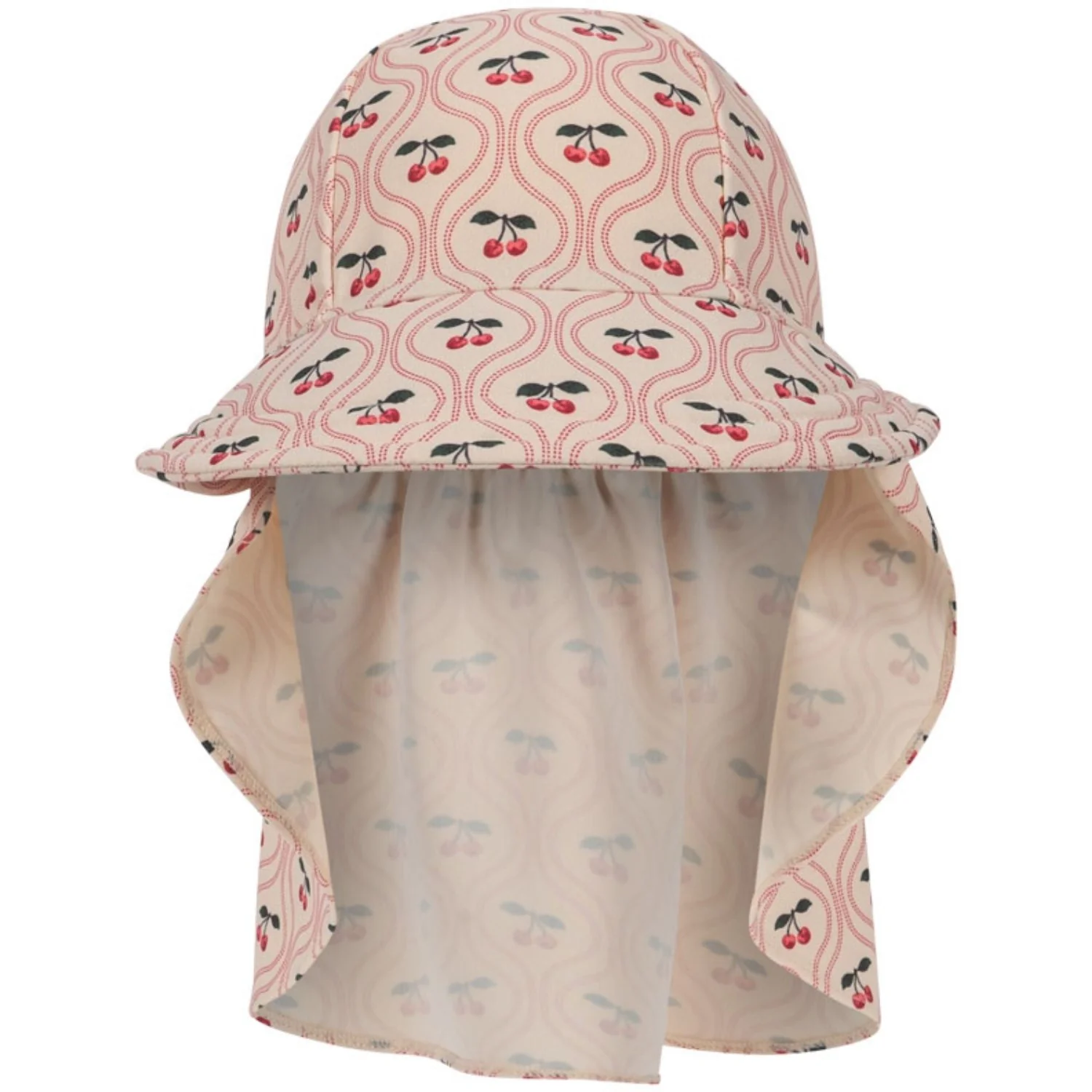 Konges Sløjd Cherry Pink Motif Merle Frill Sun hat Grs - Image 2