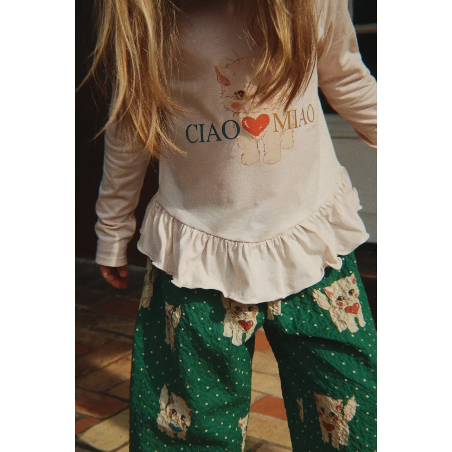 Konges Sløjd Ciao Miao Kitty Frill Tee Gots - Image 3