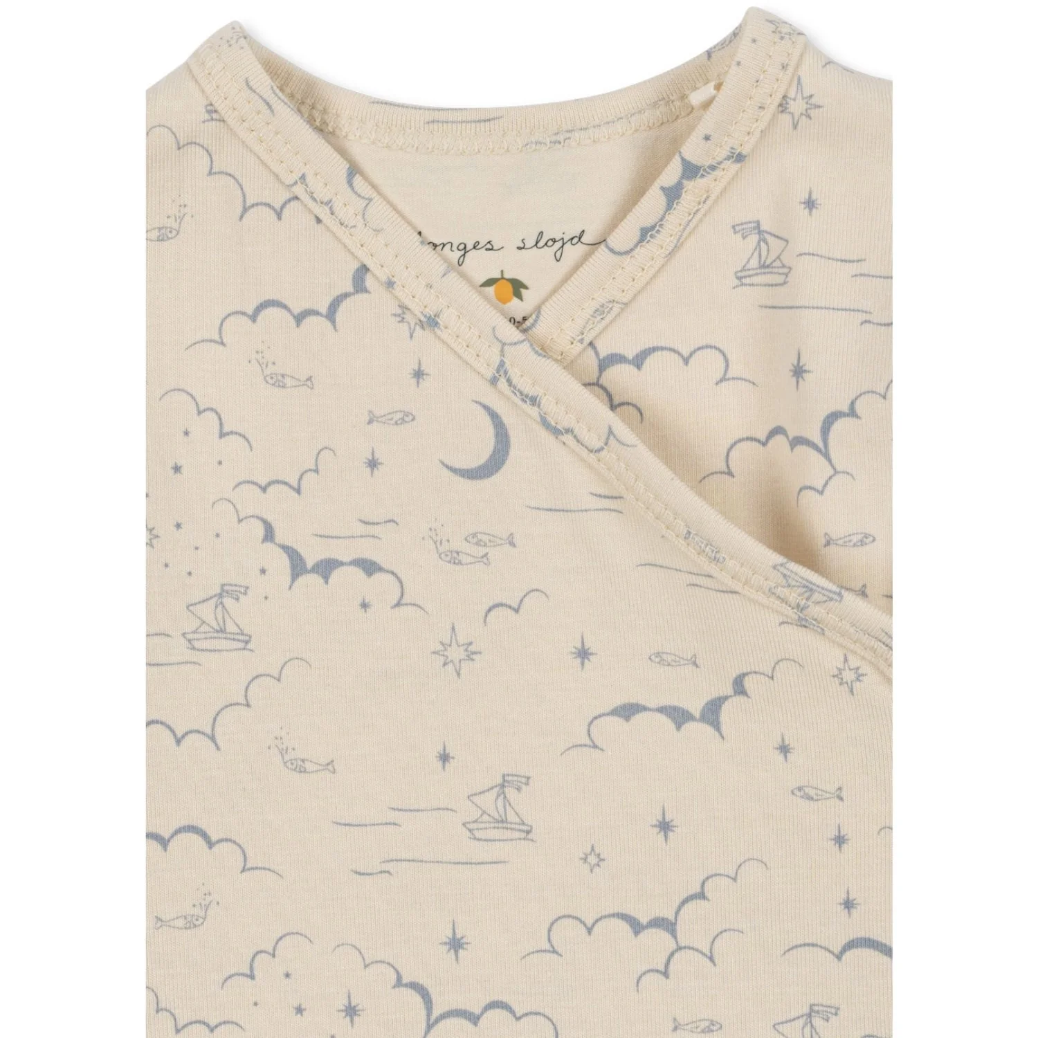 Konges Sløjd Cielo Marino Basic Newborn Onesie Gots - Image 3